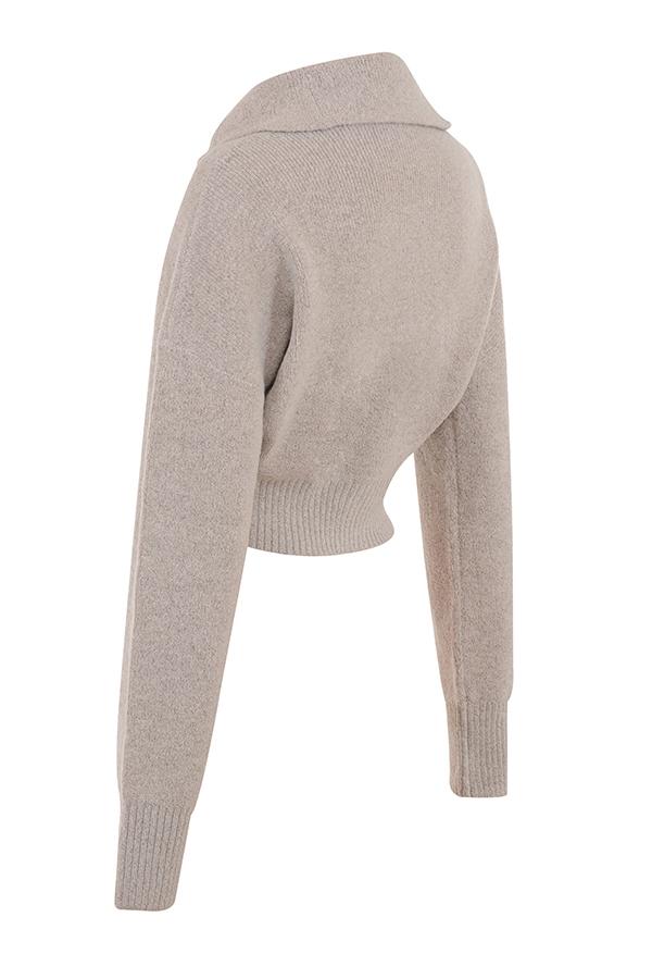 Blaise  opal marl knit cropped cardigan - sale Product Image