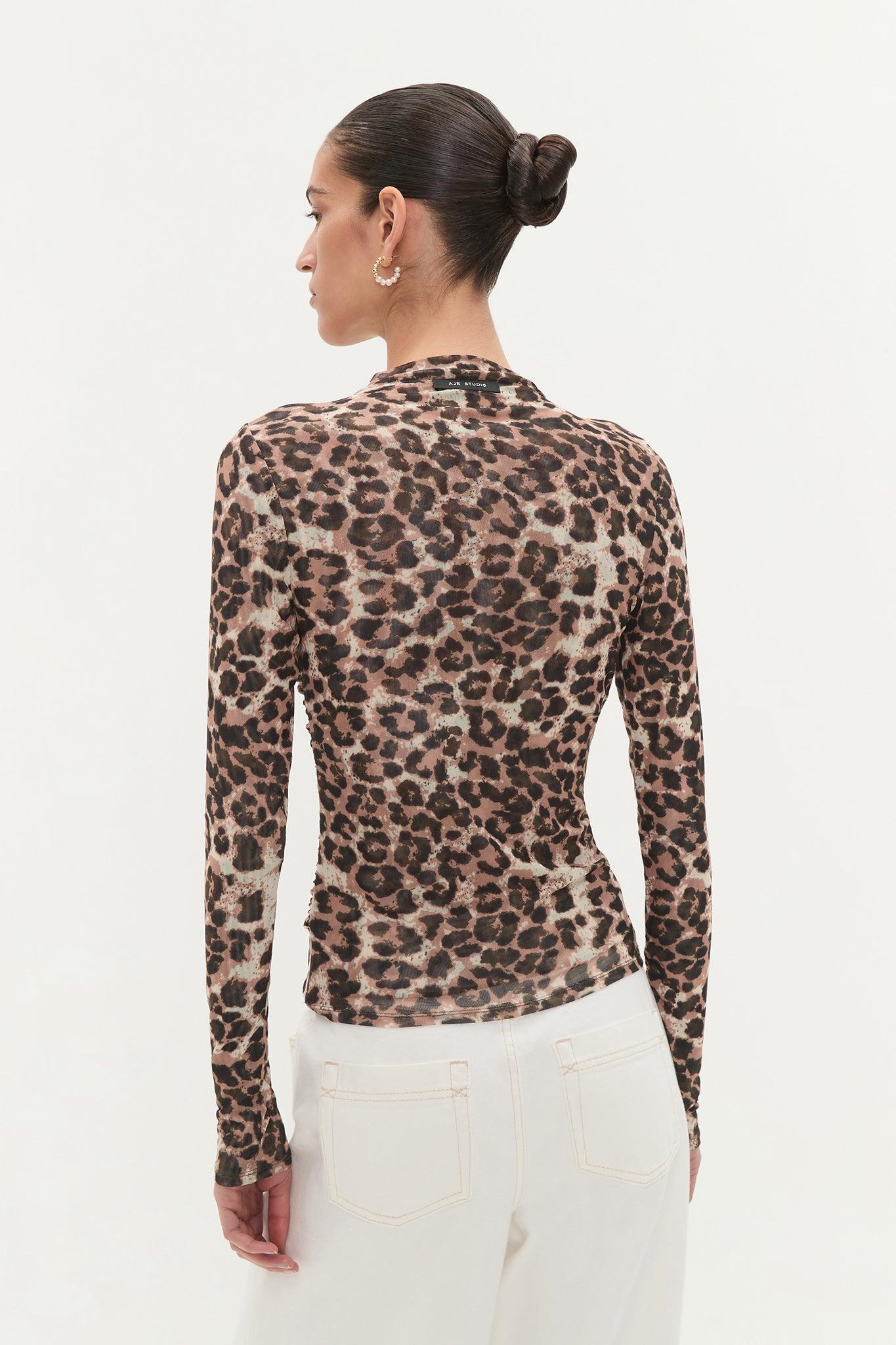 Saturn Mesh Top-LEOPARD / XXS Product Image