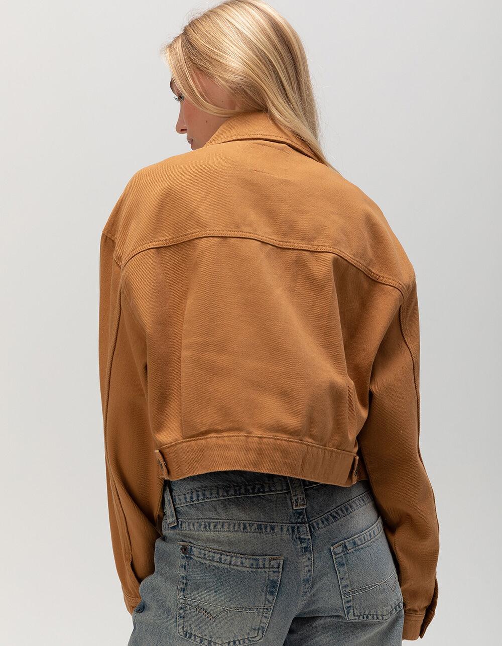 VANS Raynes Womens Crop Trucker Jacket - CAMEL Product Image