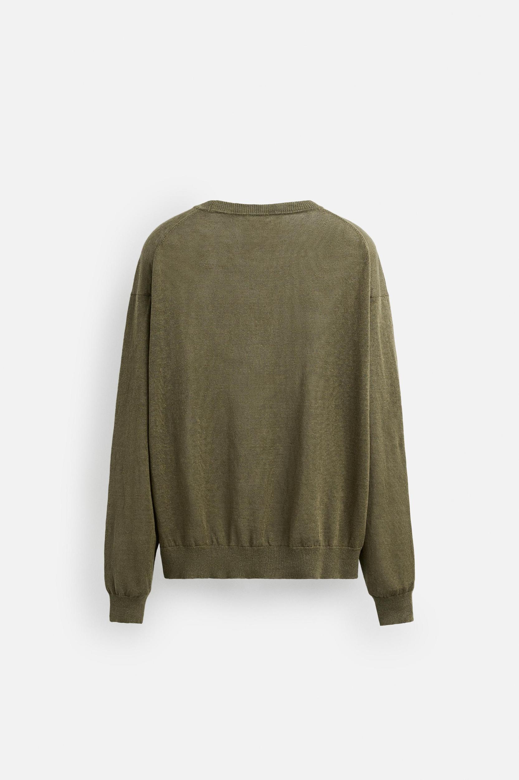 LIGHTWEIGHT 100% LINEN SWEATER Product Image