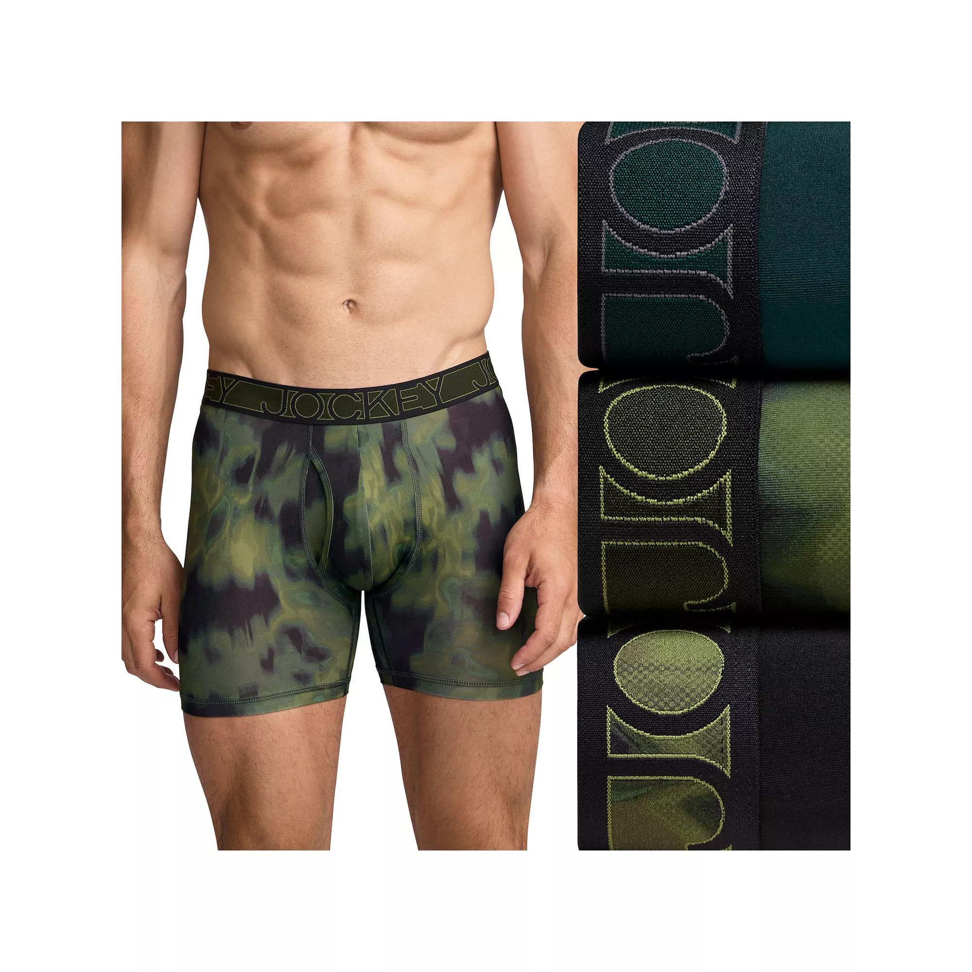 Men's Jockey 3-Pack Active Microfiber 5" Boxer Briefs,  Product Image