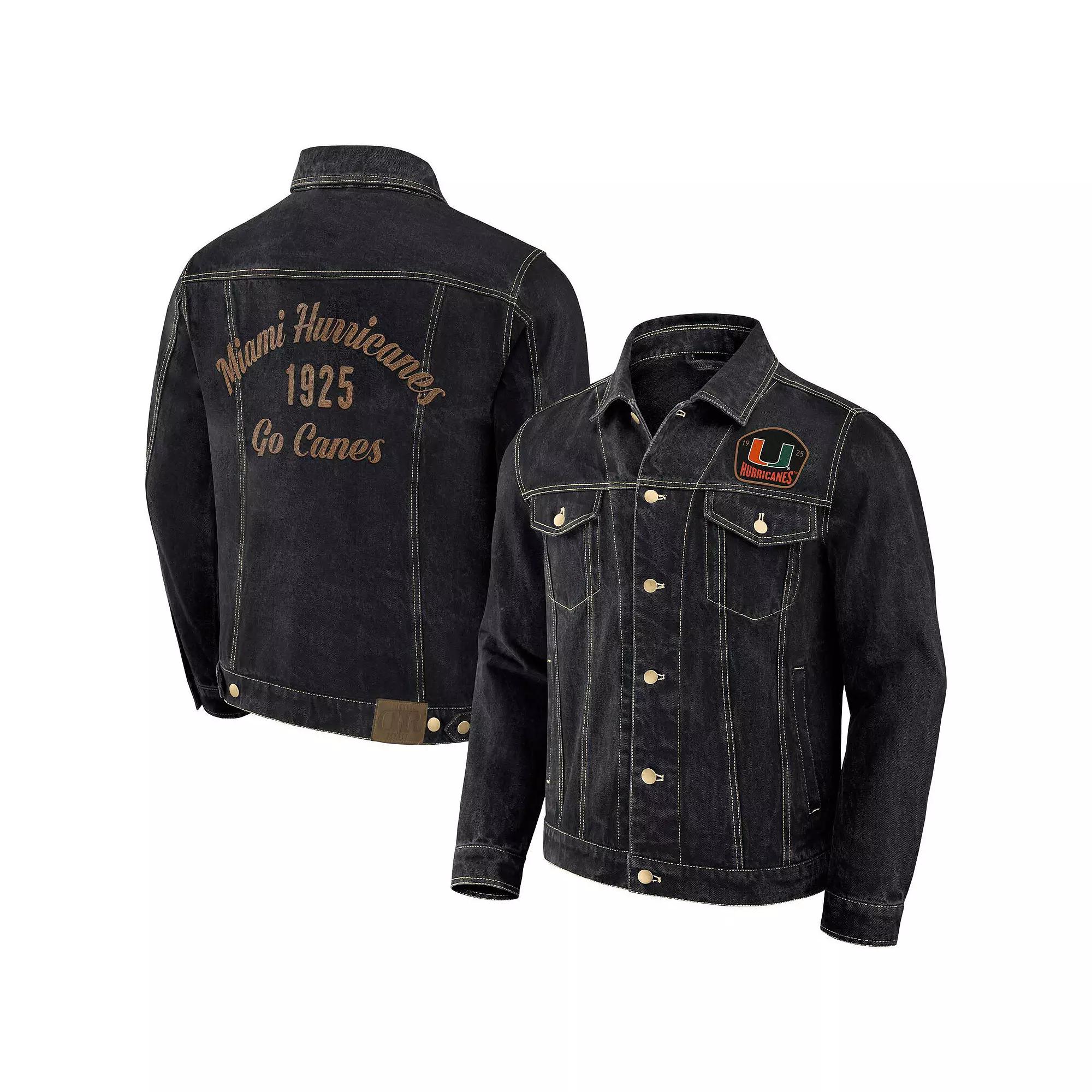 Men's Darius Rucker Collection by Fanatics Black Ohio State Buckeyes Button-Up Denim Jacket, Size: Medium Product Image
