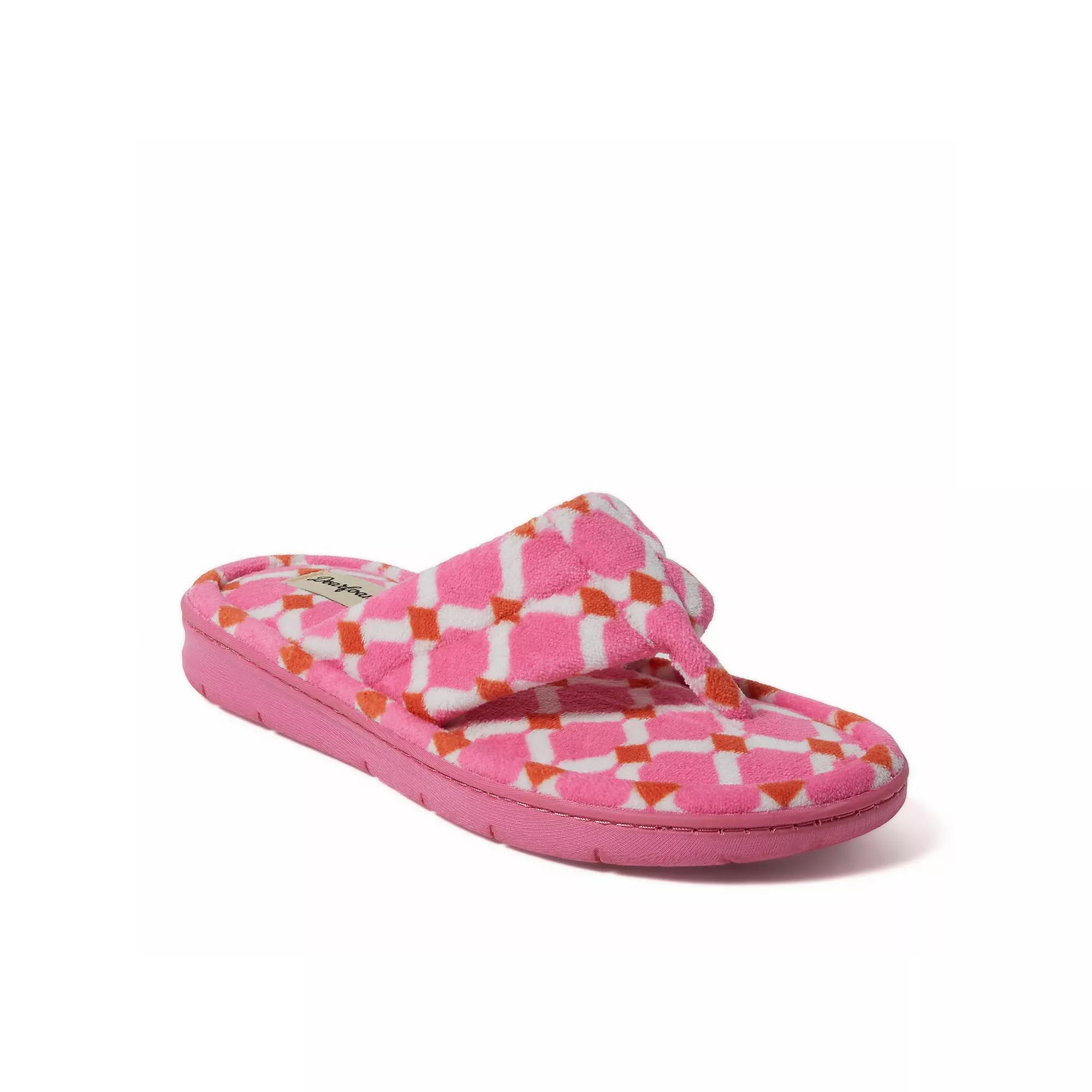 Womens Dearfoams Wrenley Terry Thong Slippers Product Image