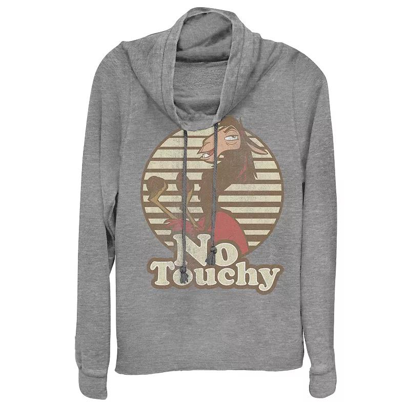 Disney's Emperor's New Groove Kuzco Llama No Touchy Juniors' Cowlneck Graphic Lightweight Long Sleeve, Girl's,  Product Image