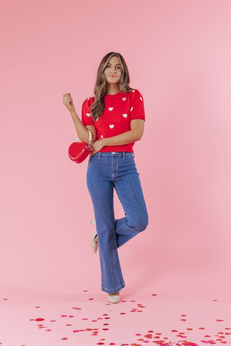 The Love Everlasting Red Heart Sweater - FINAL SALE Product Image