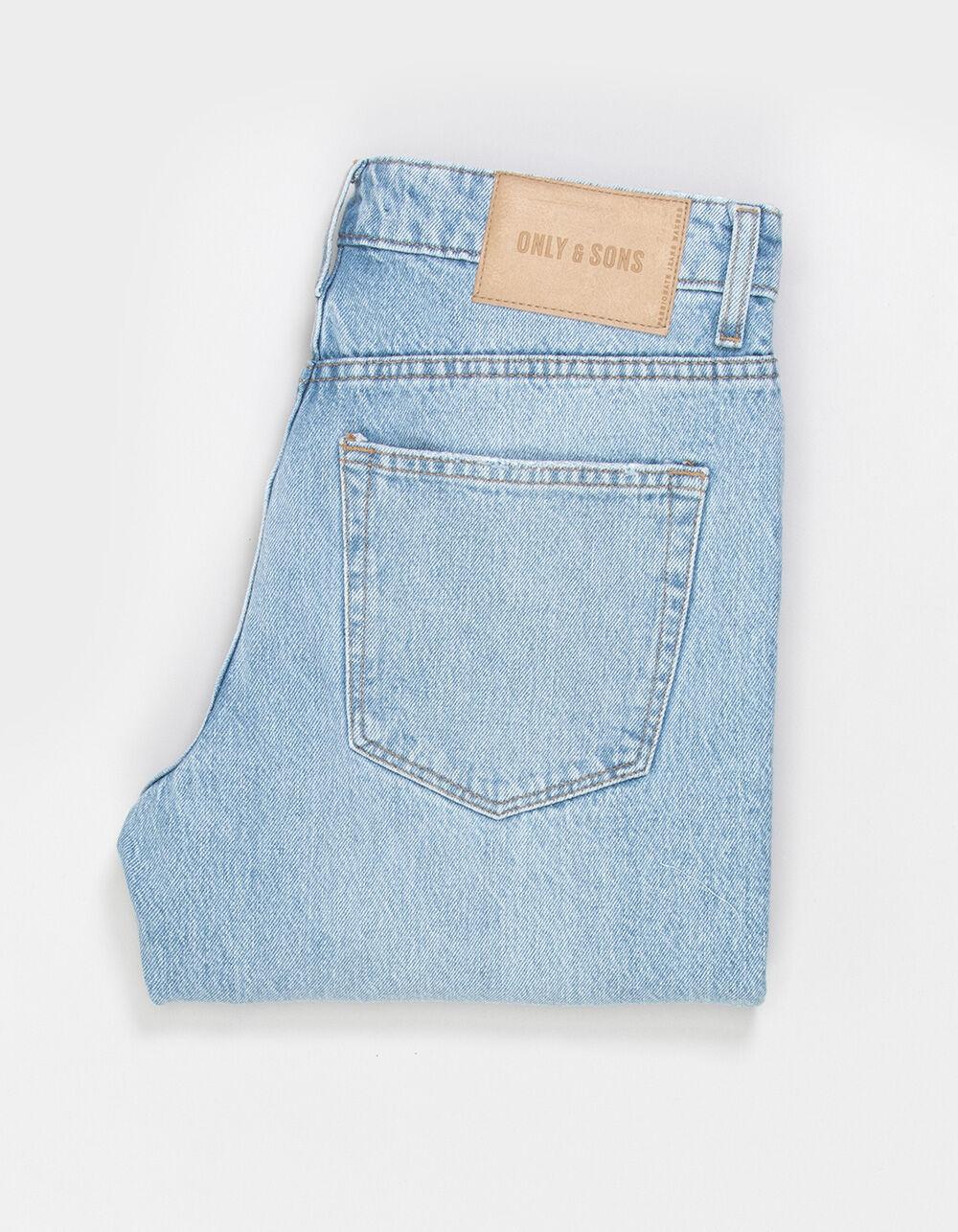 ONLY & SONS Edge Mens Straight Fit Jeans - LIGHT INDIGO Product Image