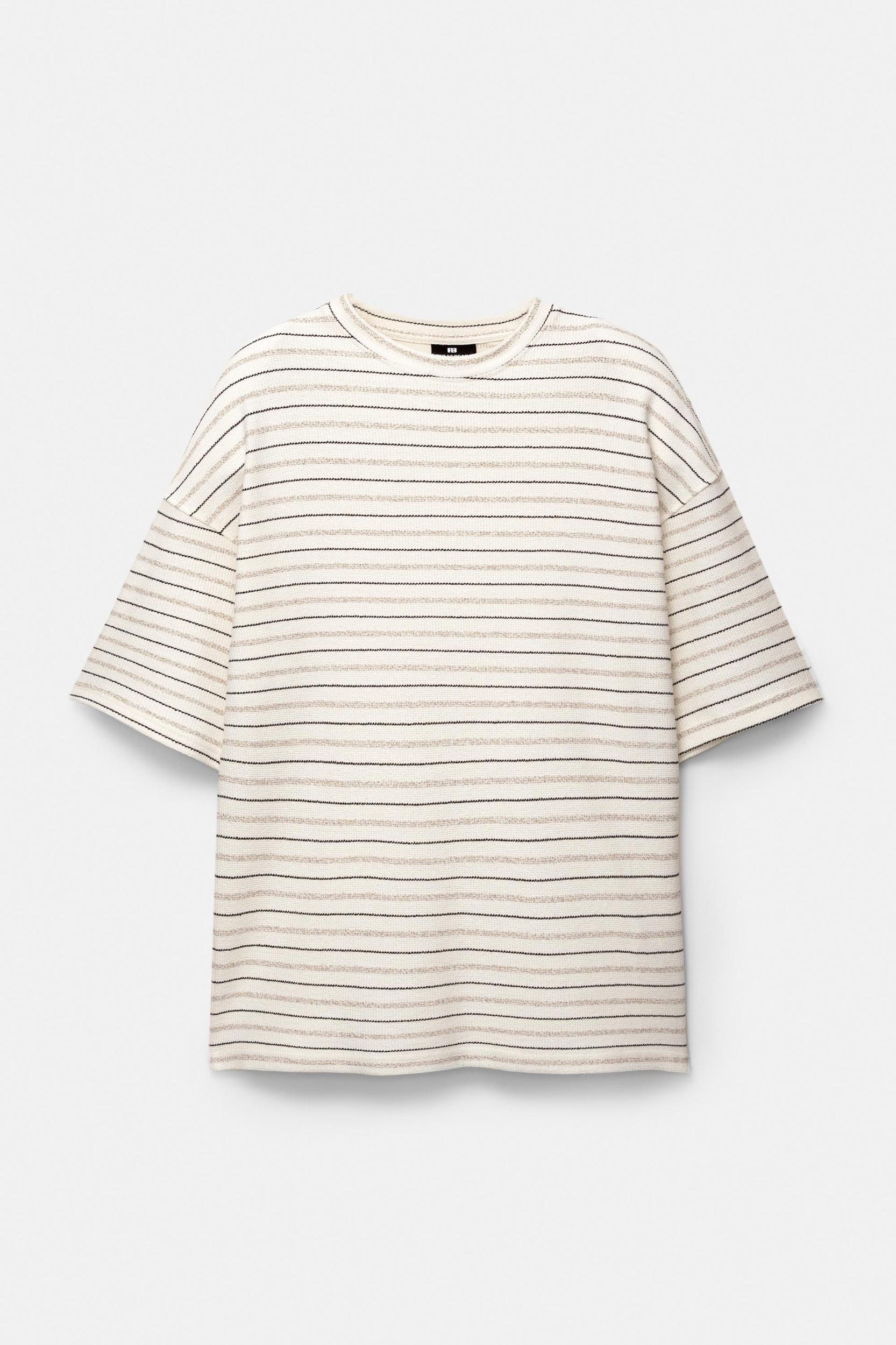 Striped textured T-shirt Product Image