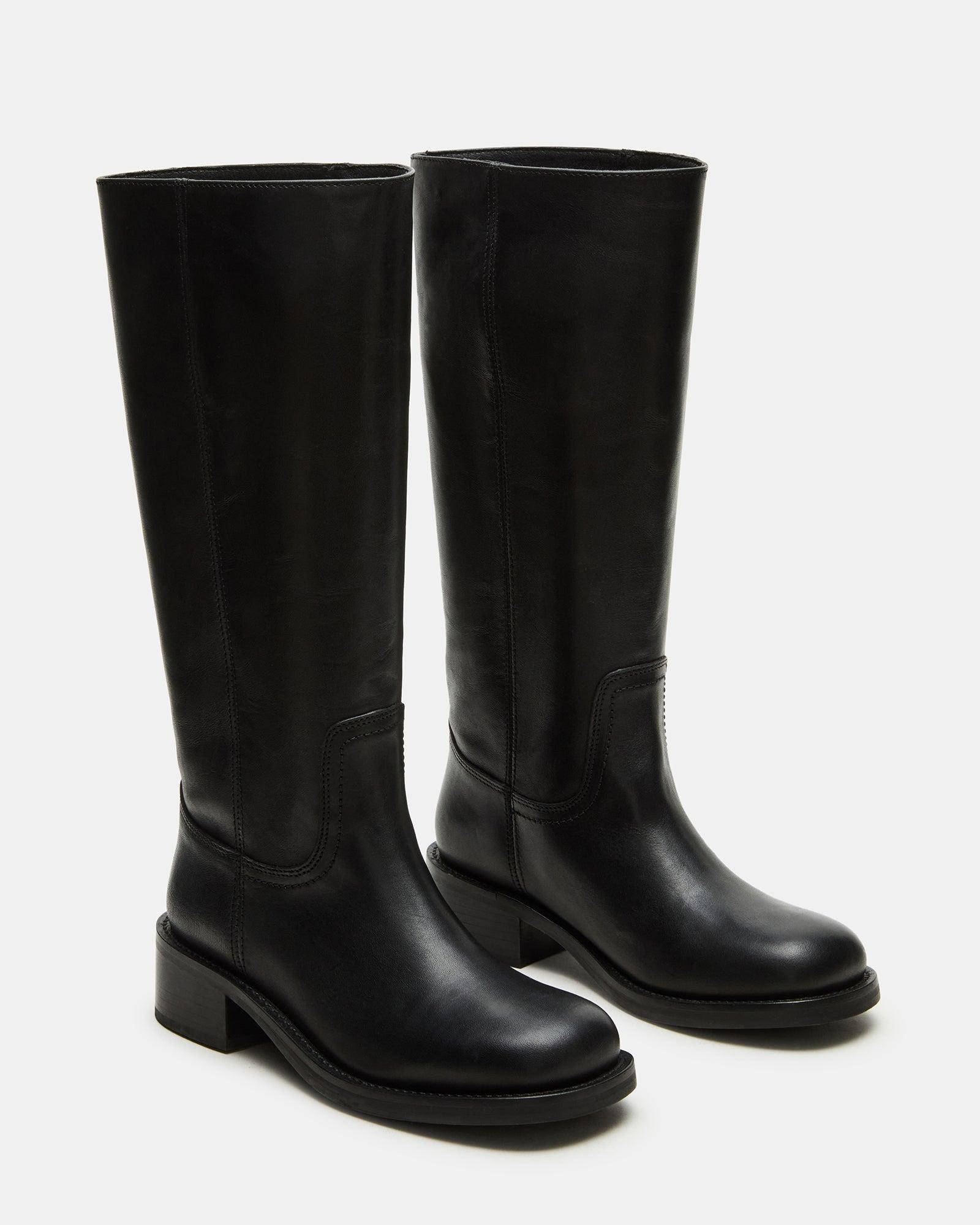 RIGGS BLACK LEATHER WIDE CALF Female Product Image