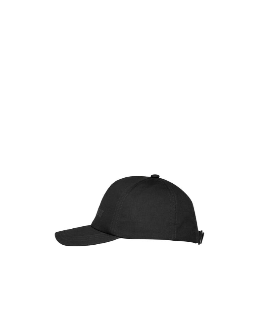 SAINT LAURENT Cotton And Linen Baseball Cap Men In Black Product Image