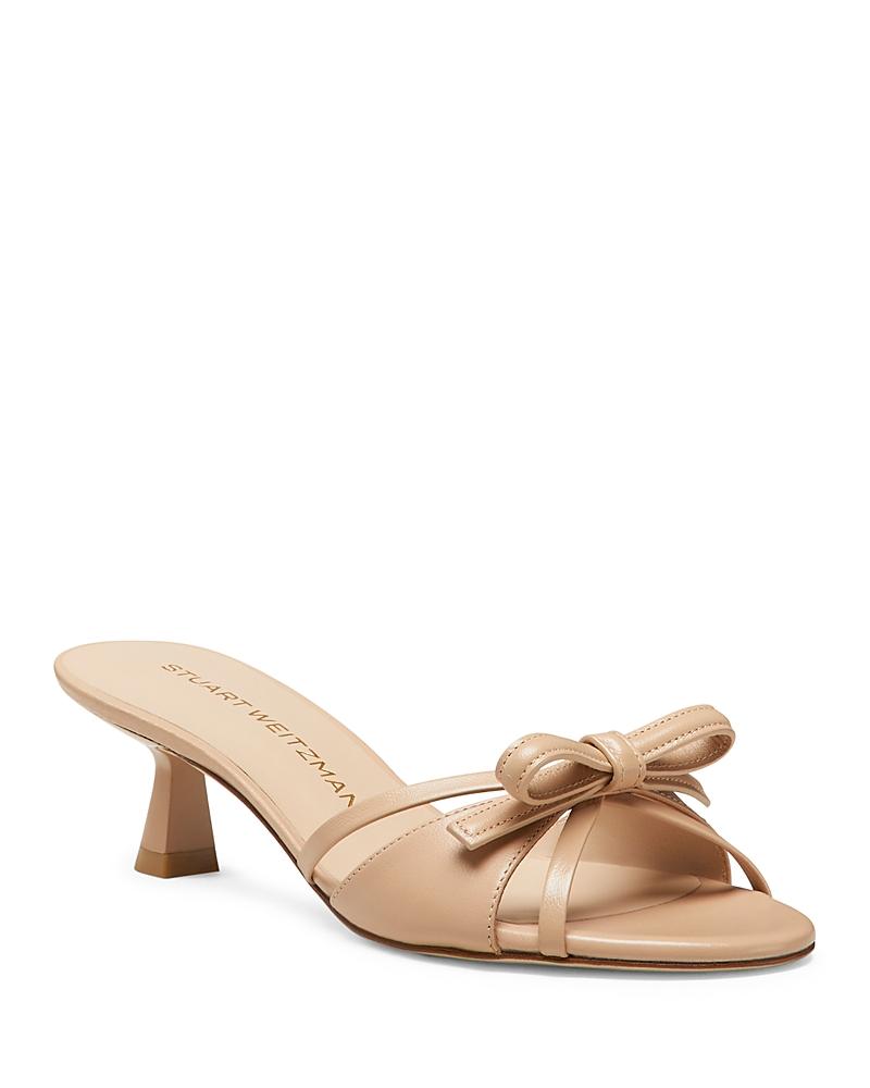 Stuart Weitzman Womens Felicity Bow Slide Sandals Product Image