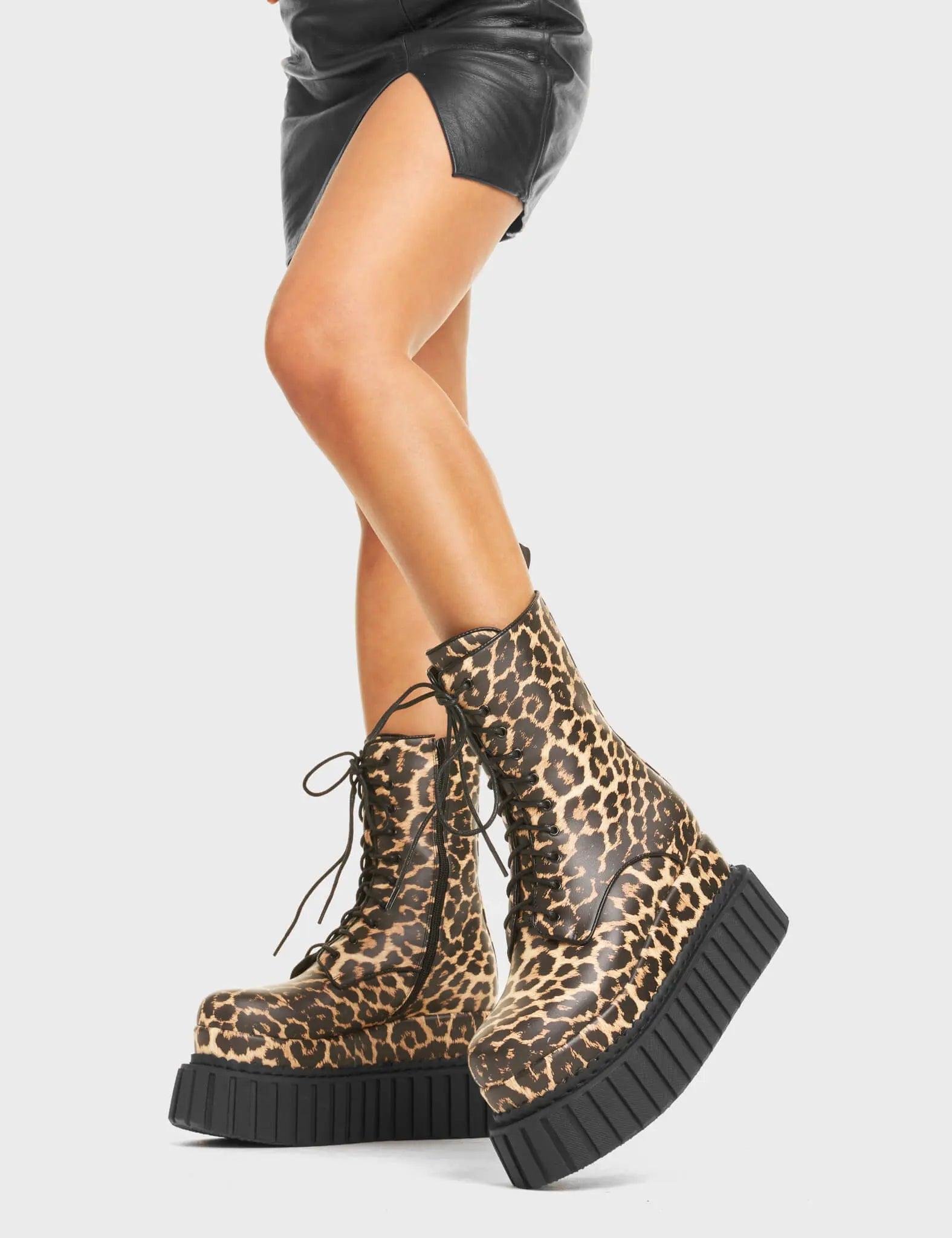 Jungle Queen Chunky Creeper Platform Ankle Boots Product Image
