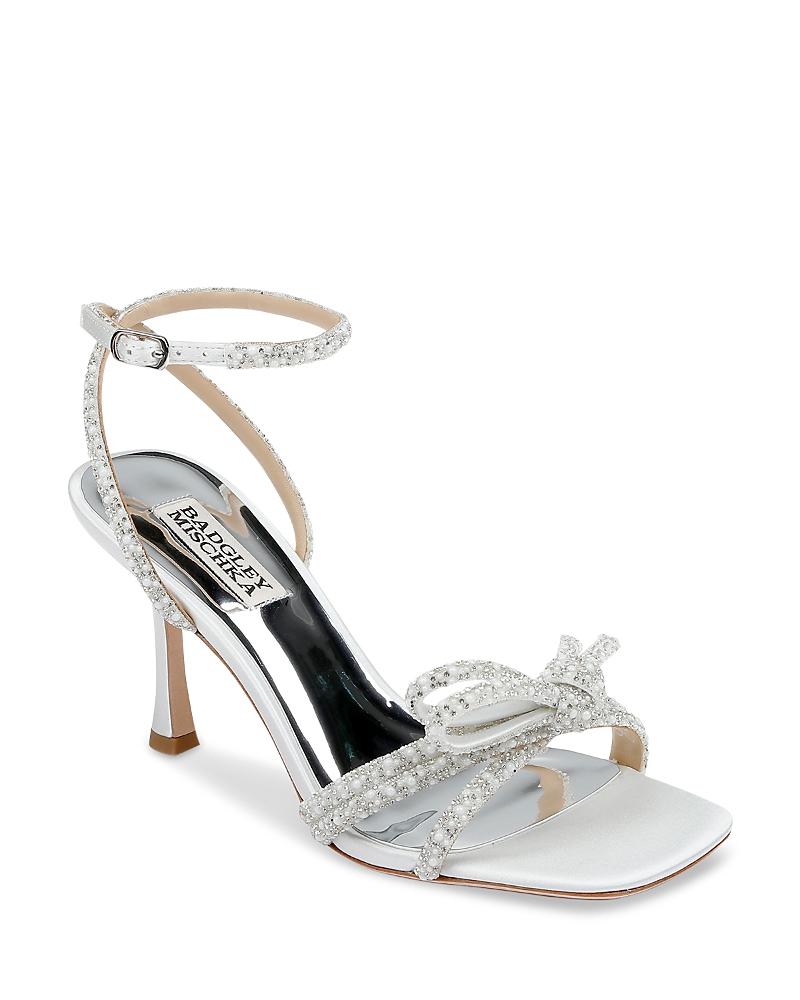 Womens Effie 85MM Crystal-Embellished Satin Stiletto Sandals Product Image