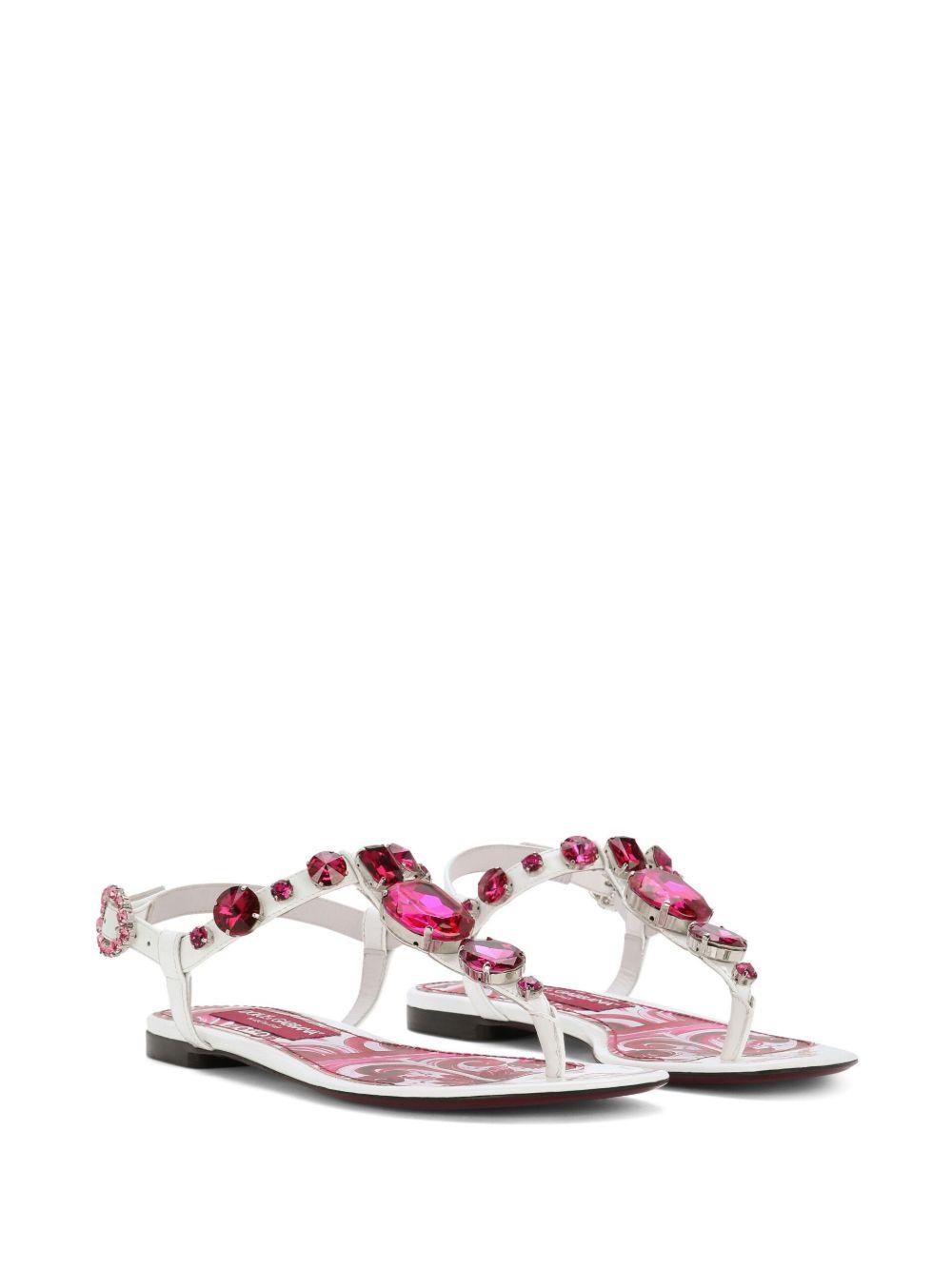 Majolica-print crystal-embellished sandals Product Image