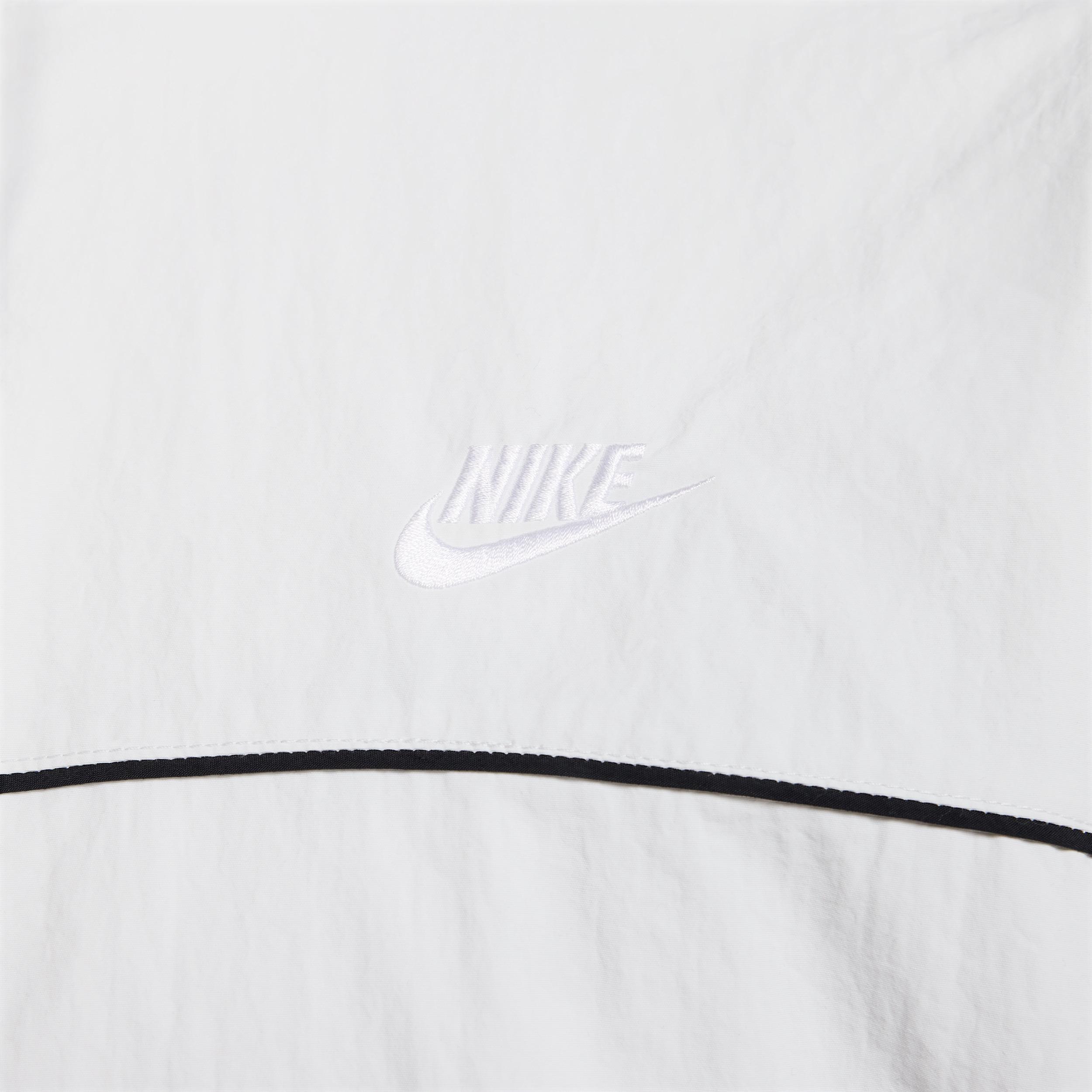 Nike Mens Nike Club Athlete Hooded Jacket - Mens White/Black/White Product Image