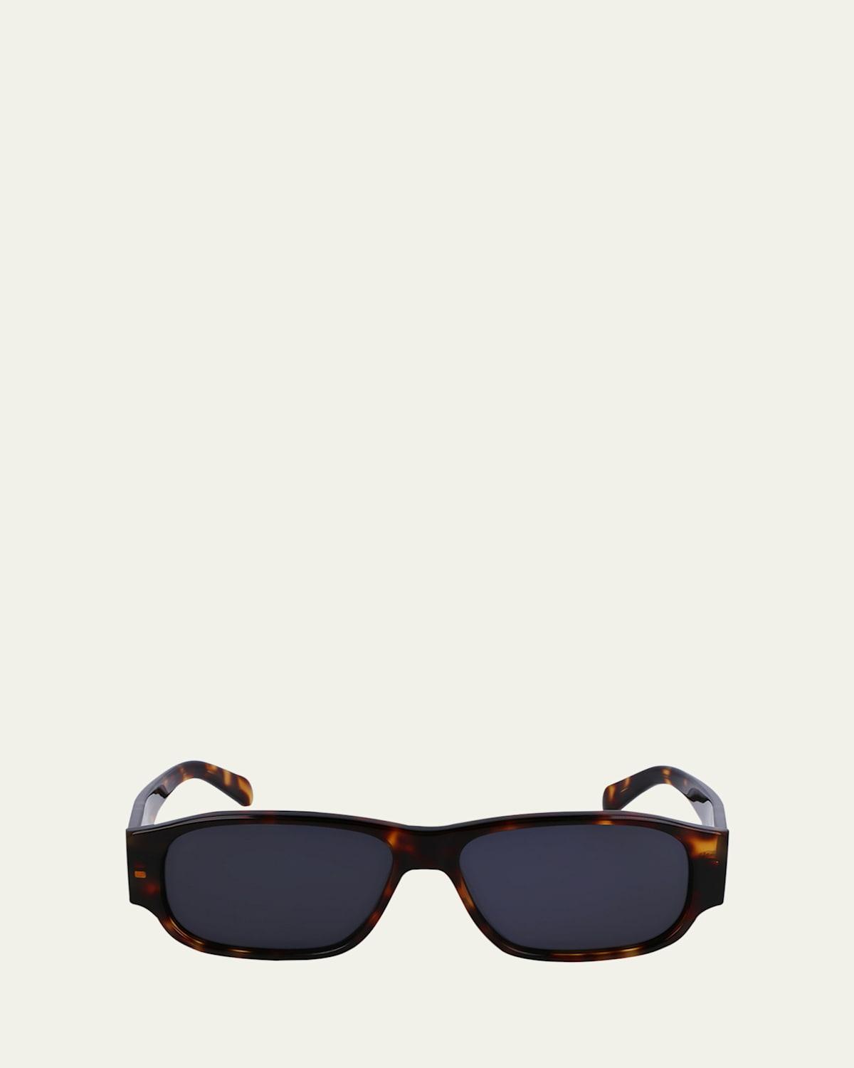 Mens Classic Logo Acetate Rectangle Sunglasses Product Image
