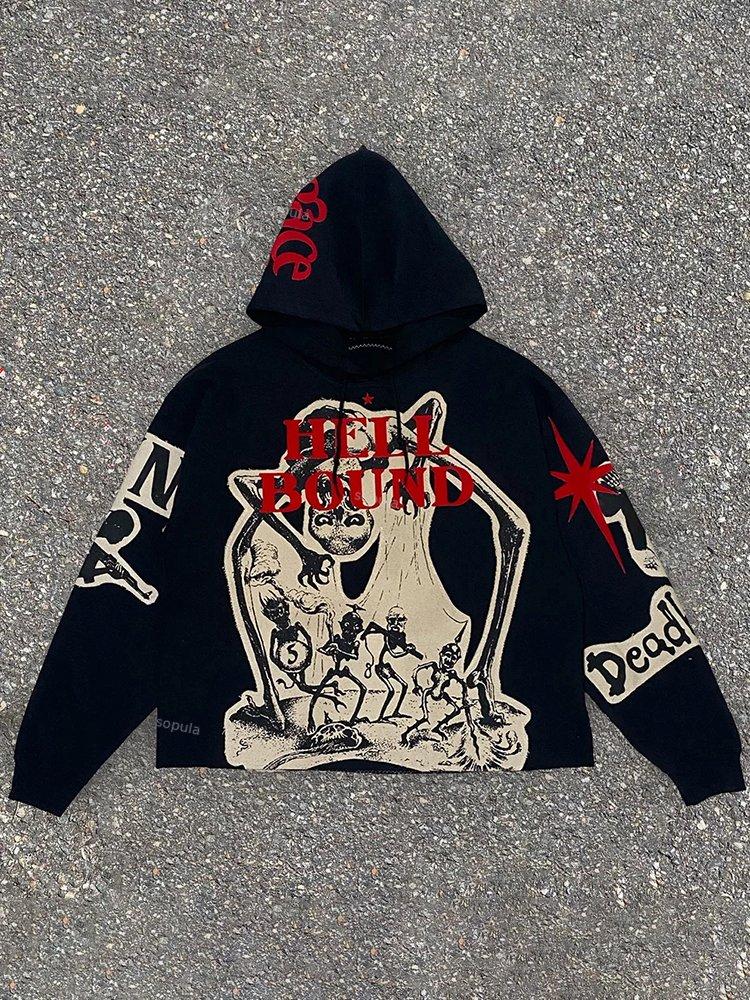 Sopula Mummy Vintage Punk Graphic Hoodie Product Image