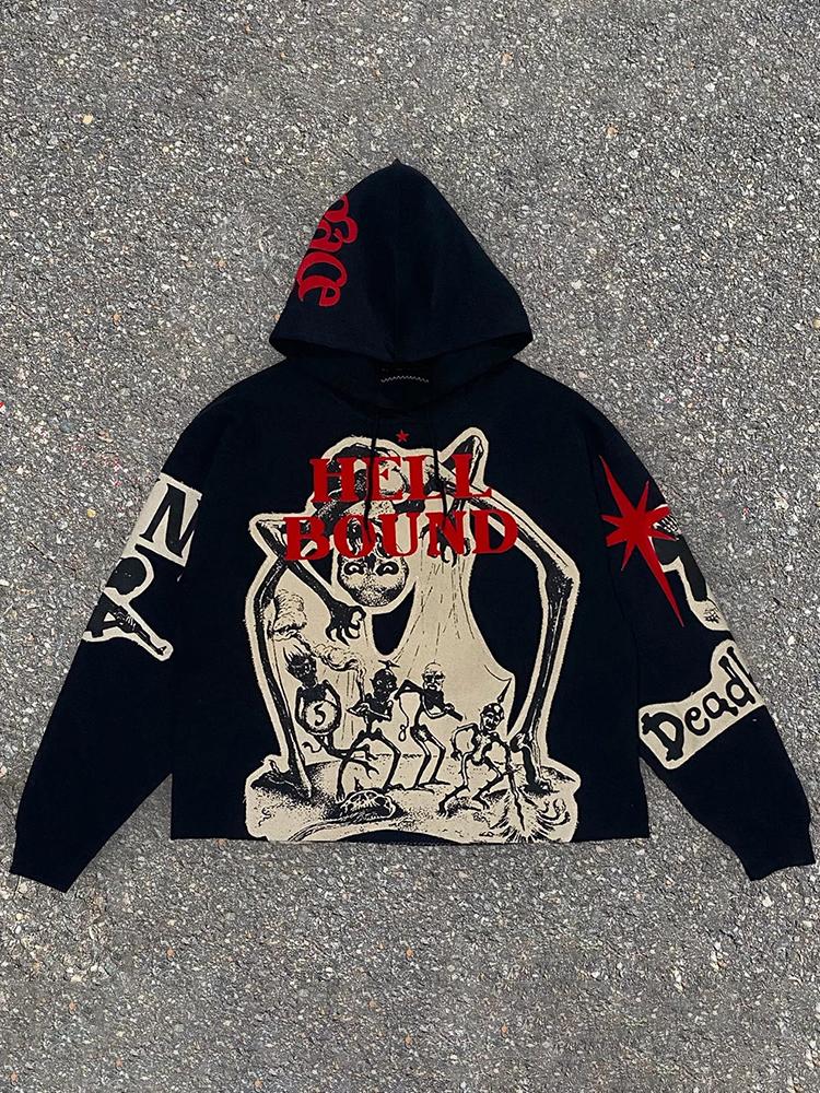 Sopula Mummy Vintage Punk Graphic Hoodie Product Image