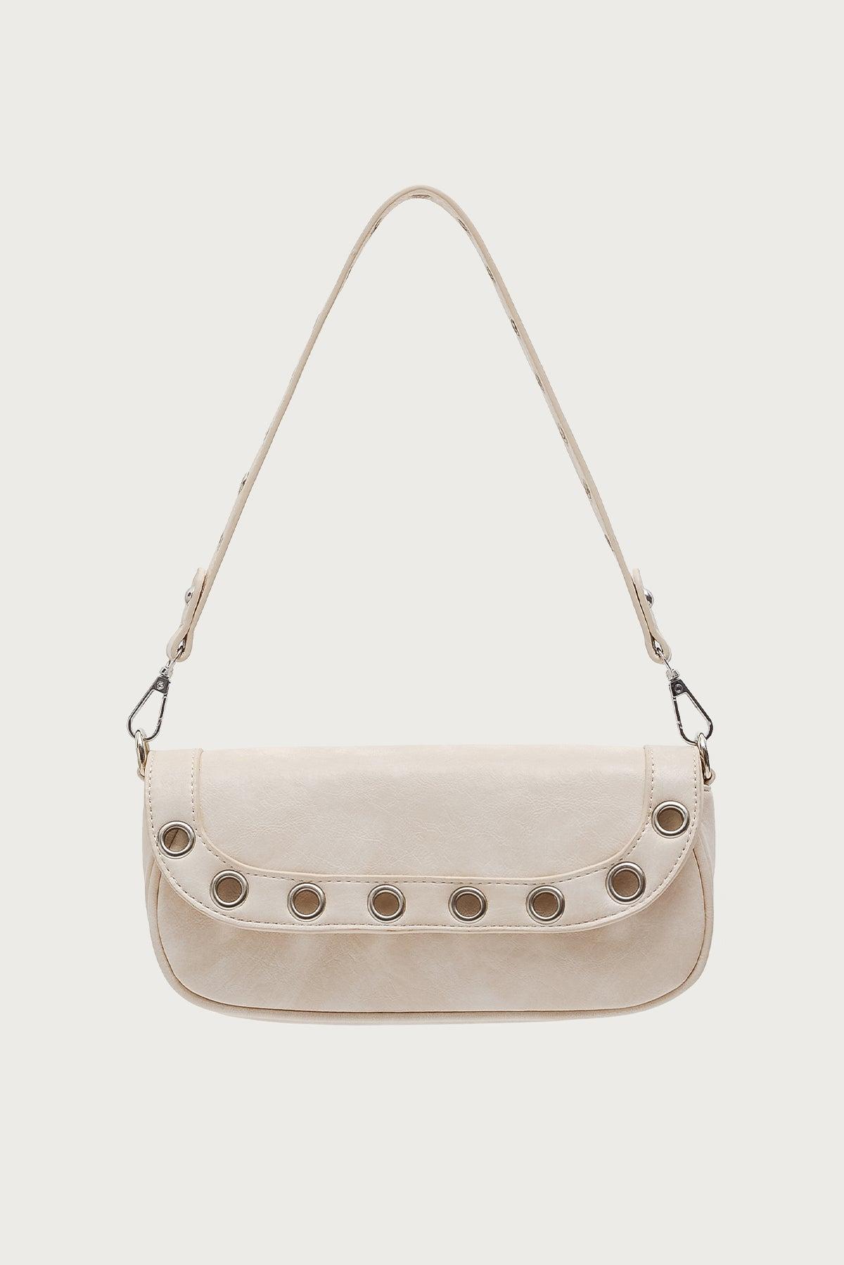 Grommet Faux Leather Bag Product Image