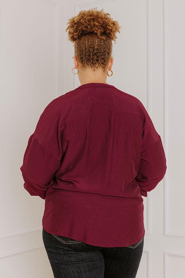 Balcony Nights Shift Top In Windsor Wine Curves Product Image