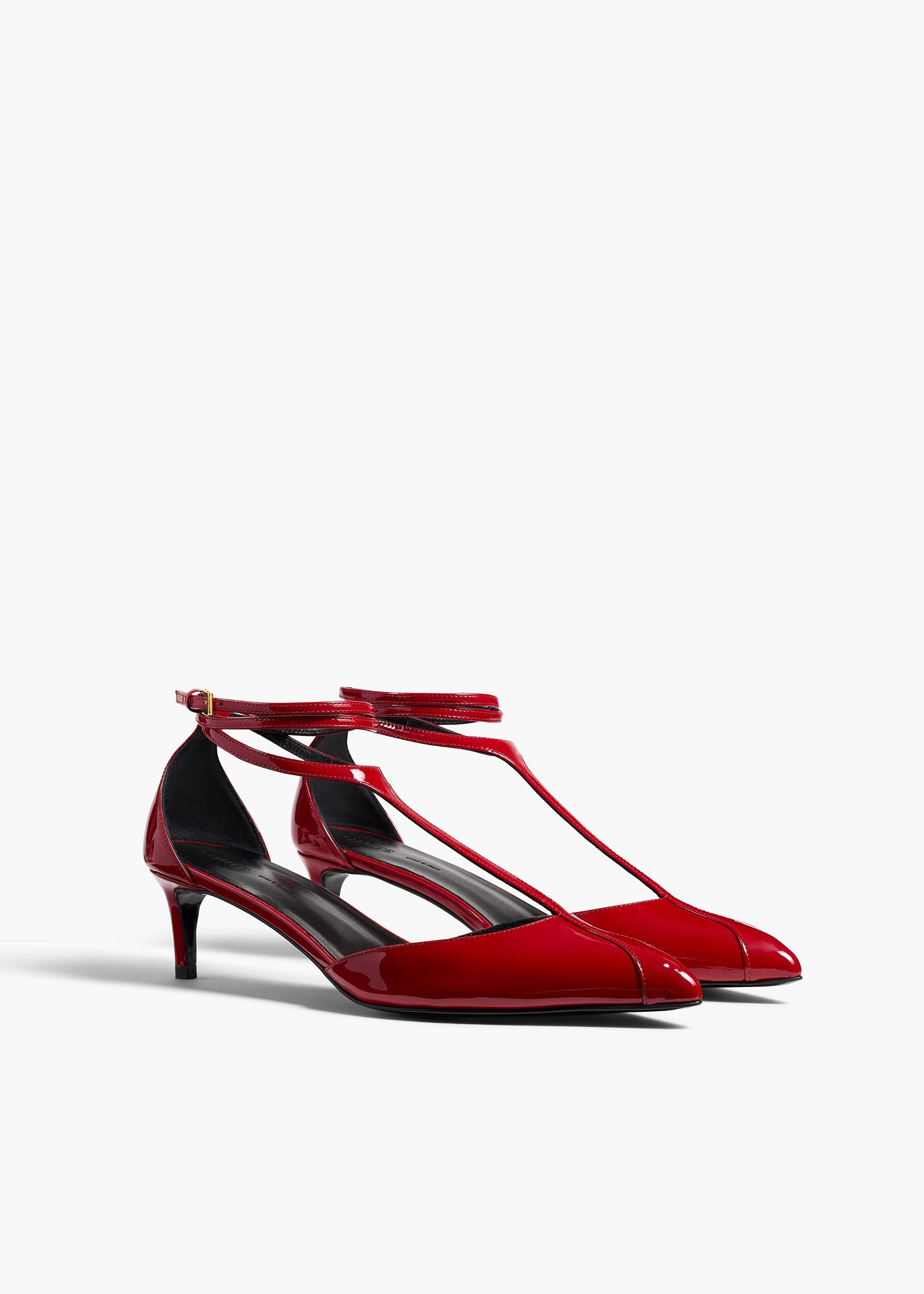 Mia Pump in Fire Red Patent Leather Product Image