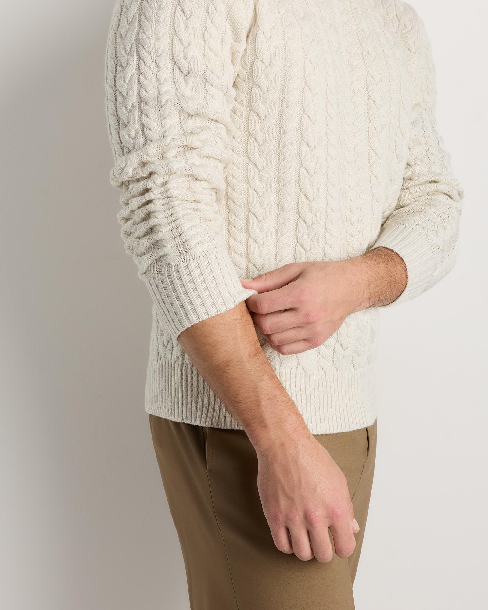 Quince | Men's Australian Merino Wool Cable Crewneck Sweater Size XL Product Image