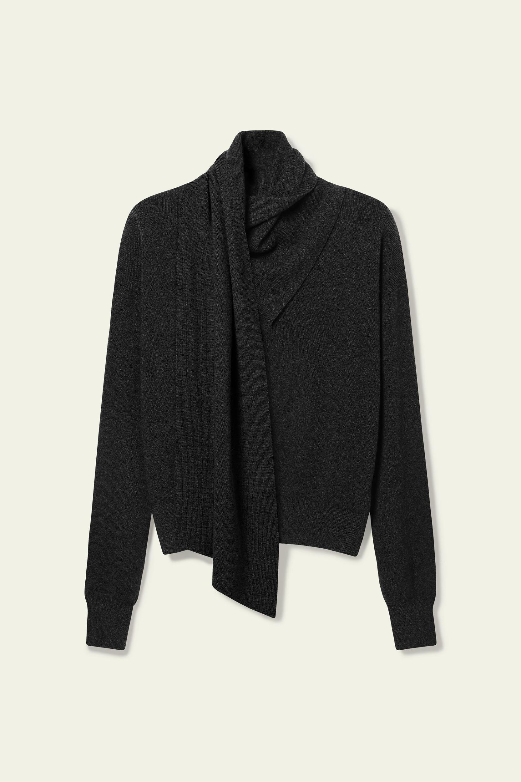 Bowtie Collar Wool-Cashmere Sweater Product Image