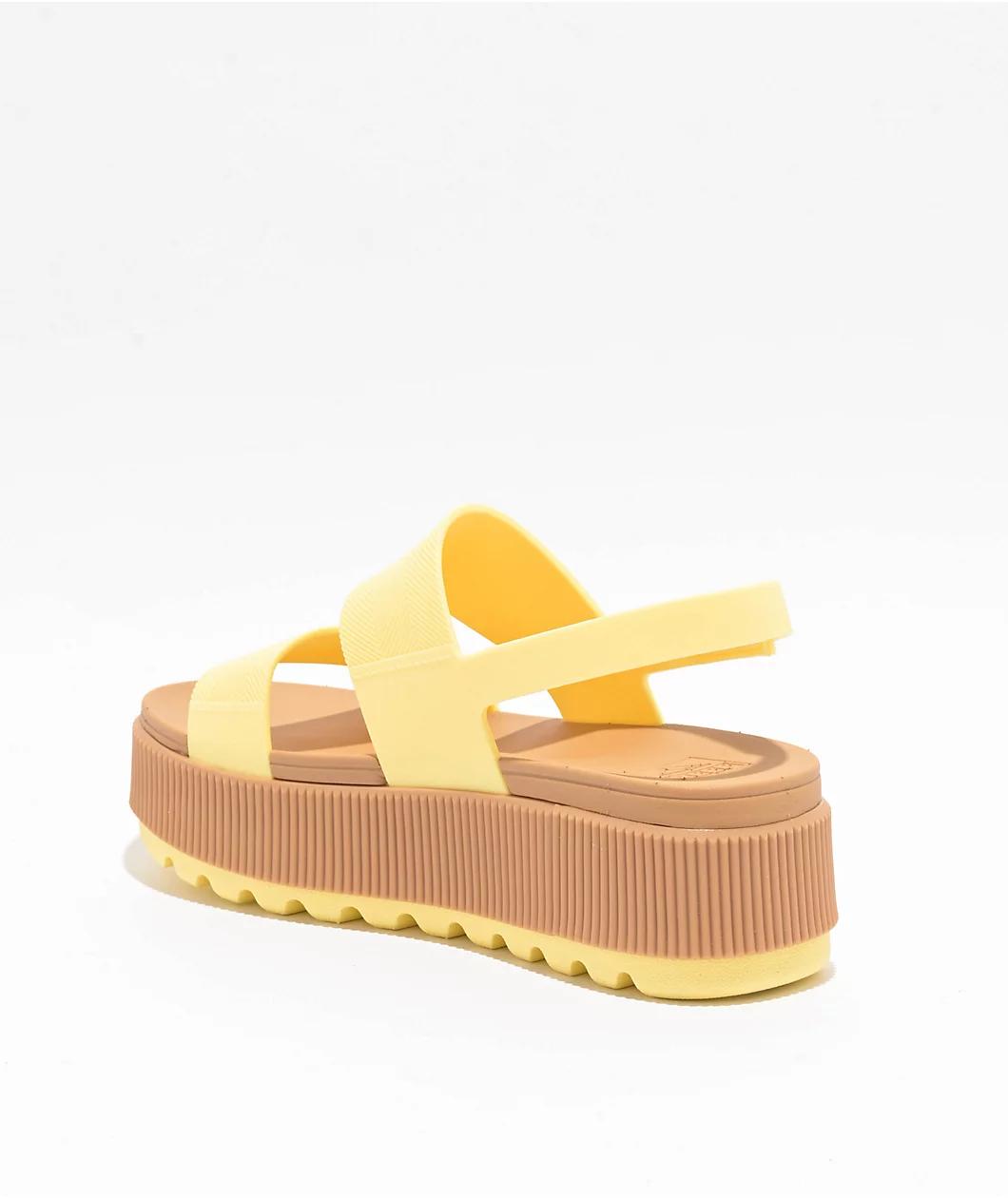 Reef Water Vista Higher Pale Banana Platform Sandals Product Image