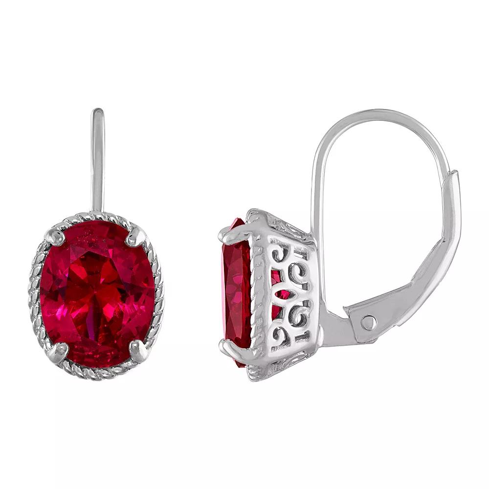 Designs by Gioelli Gemstone Leverback Earrings, Women's, London Blue Topaz Product Image