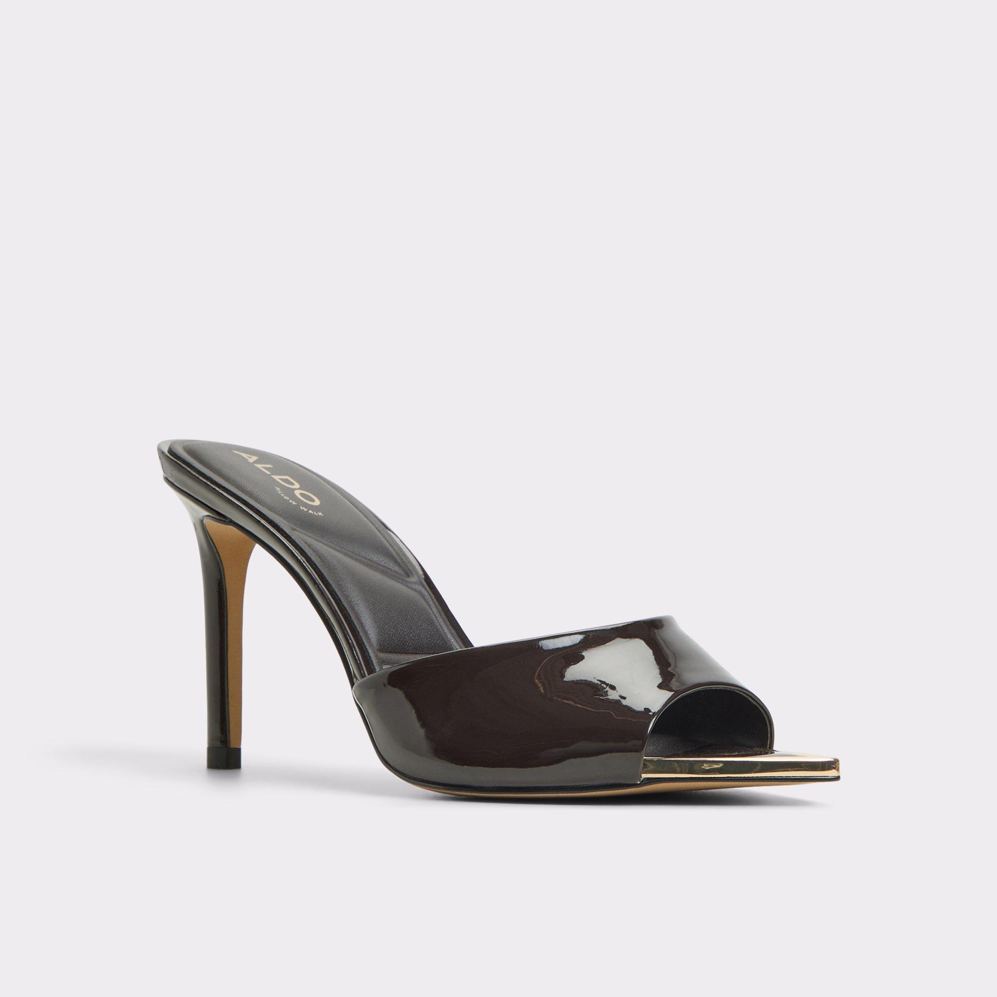 ALDO Anniebrilden - Women's Heeled Mules Sandals - Brown, Size 6 Product Image