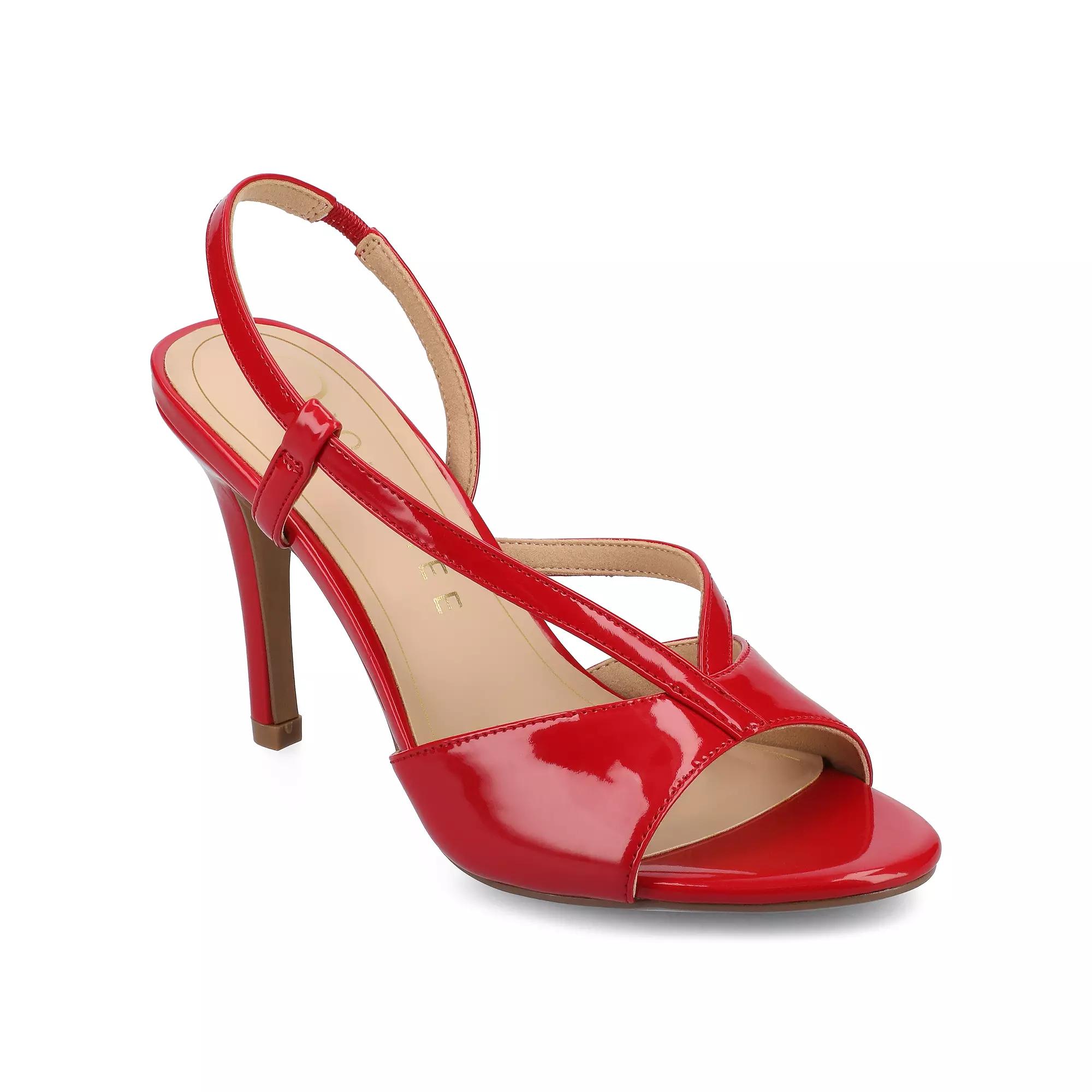 Journee Varra Women's Crossover Strap Stiletto Heeled Dress Sandals,  Product Image