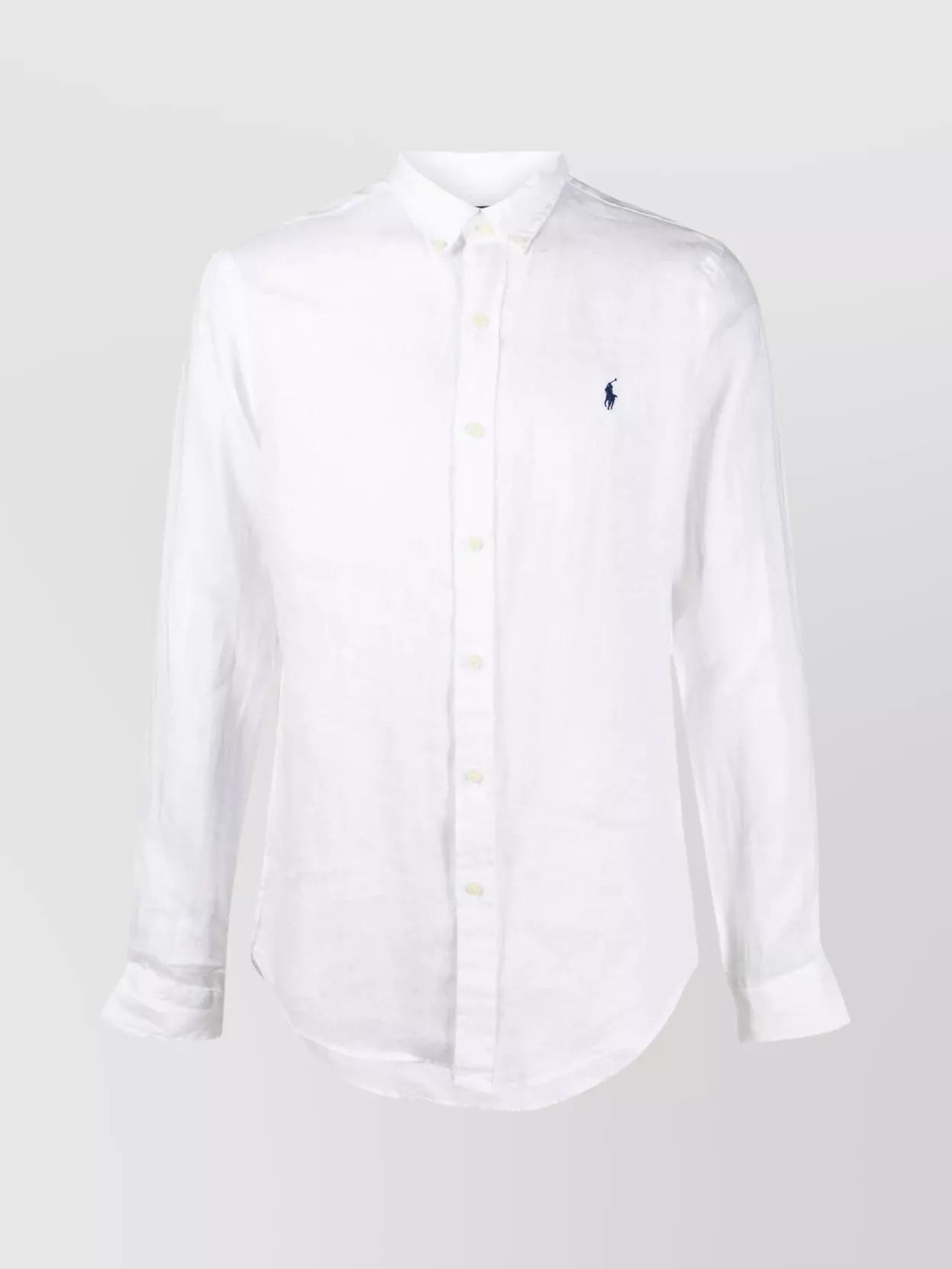 POLO RALPH LAUREN Long Sleeve Sport Shirt Clothing In White Product Image