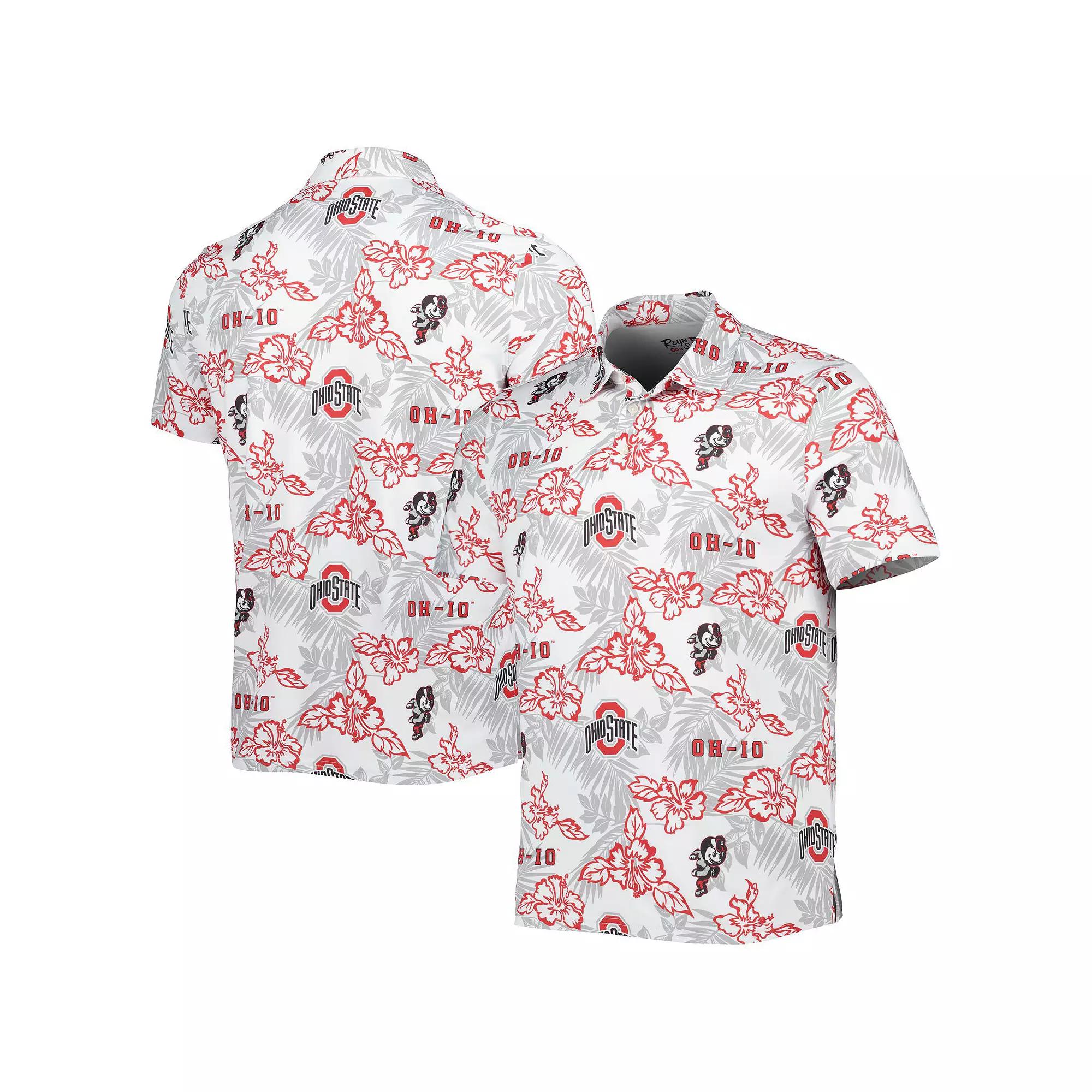 Men's Reyn Spooner White Ohio State Buckeyes Performance Polo, Size: Large Product Image