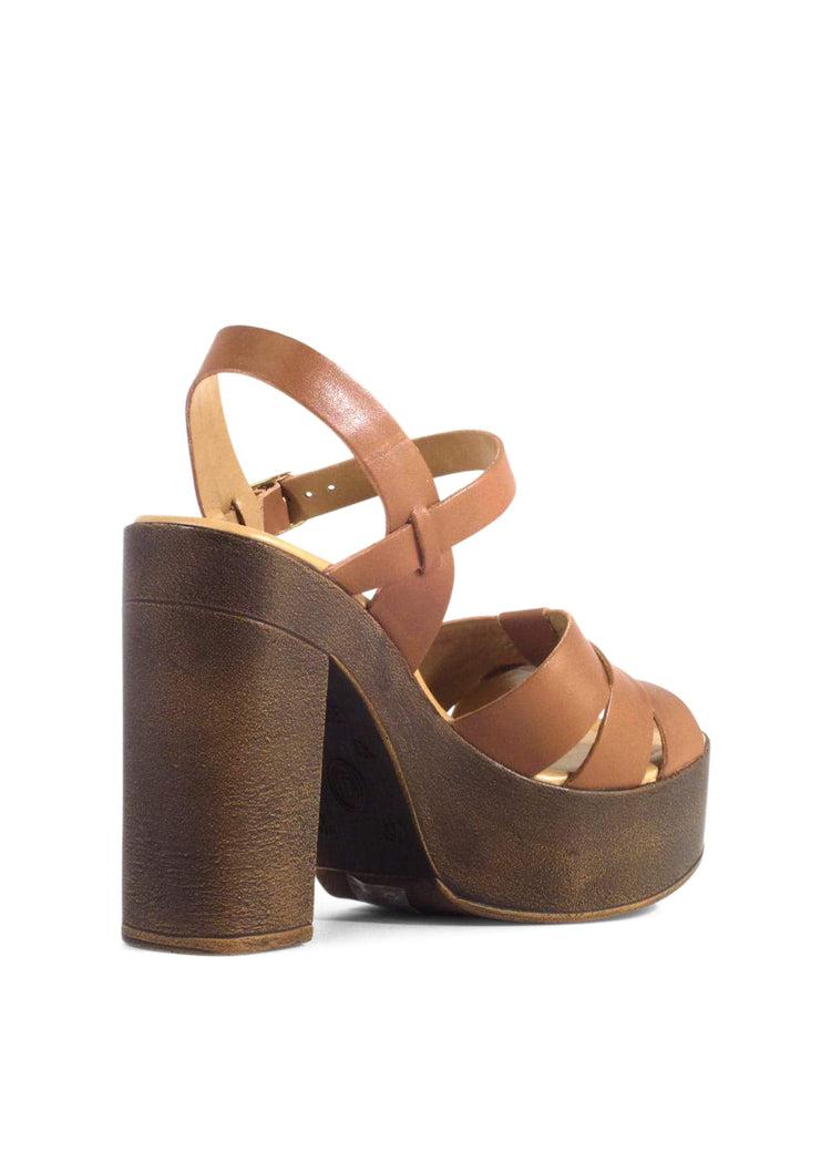 Hollie Wooden Platform Heels Product Image