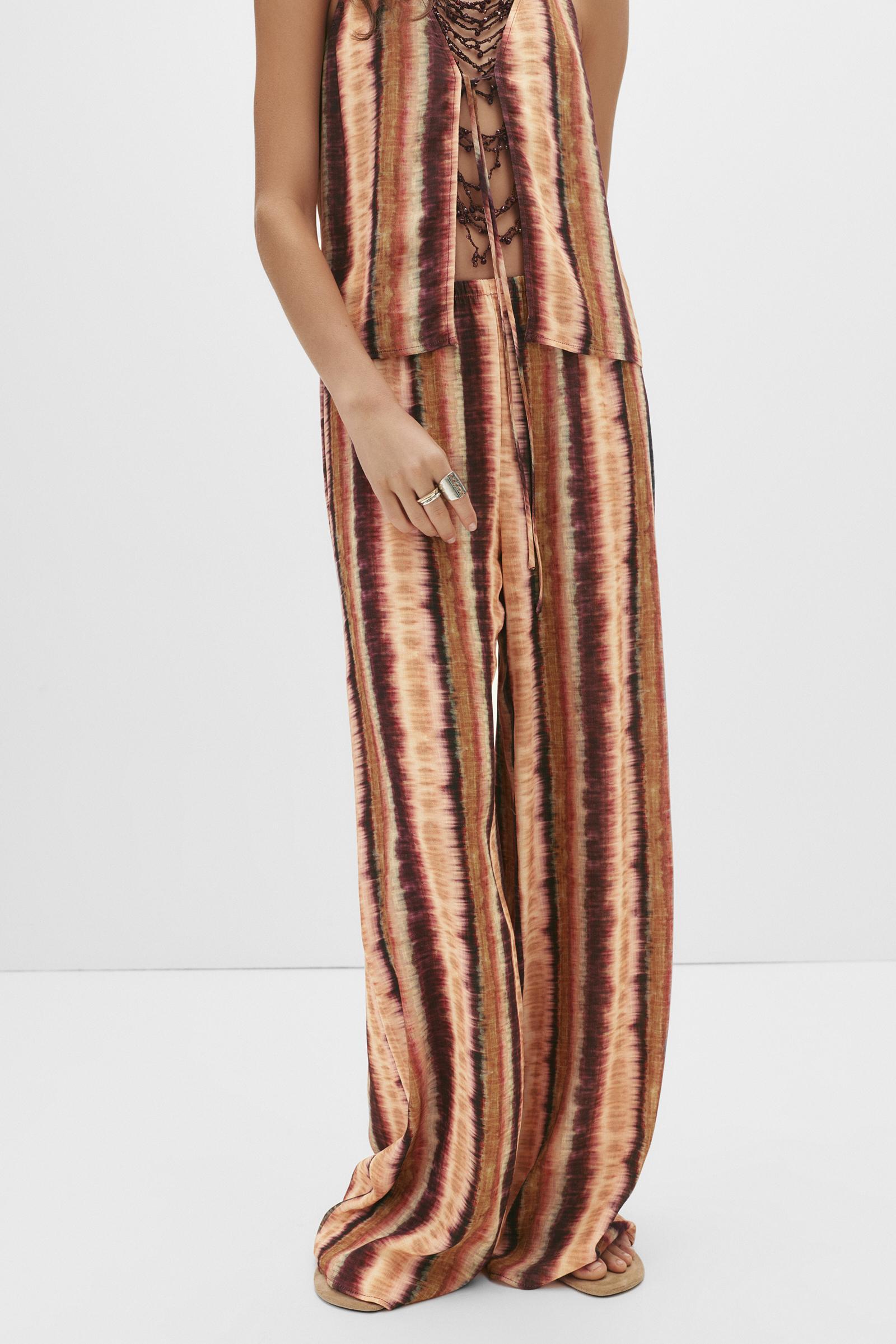 Printed flowy trousers Product Image
