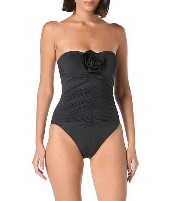 kate spade new york Solid Sweetheart Rosette One Piece Swimsuit Product Image