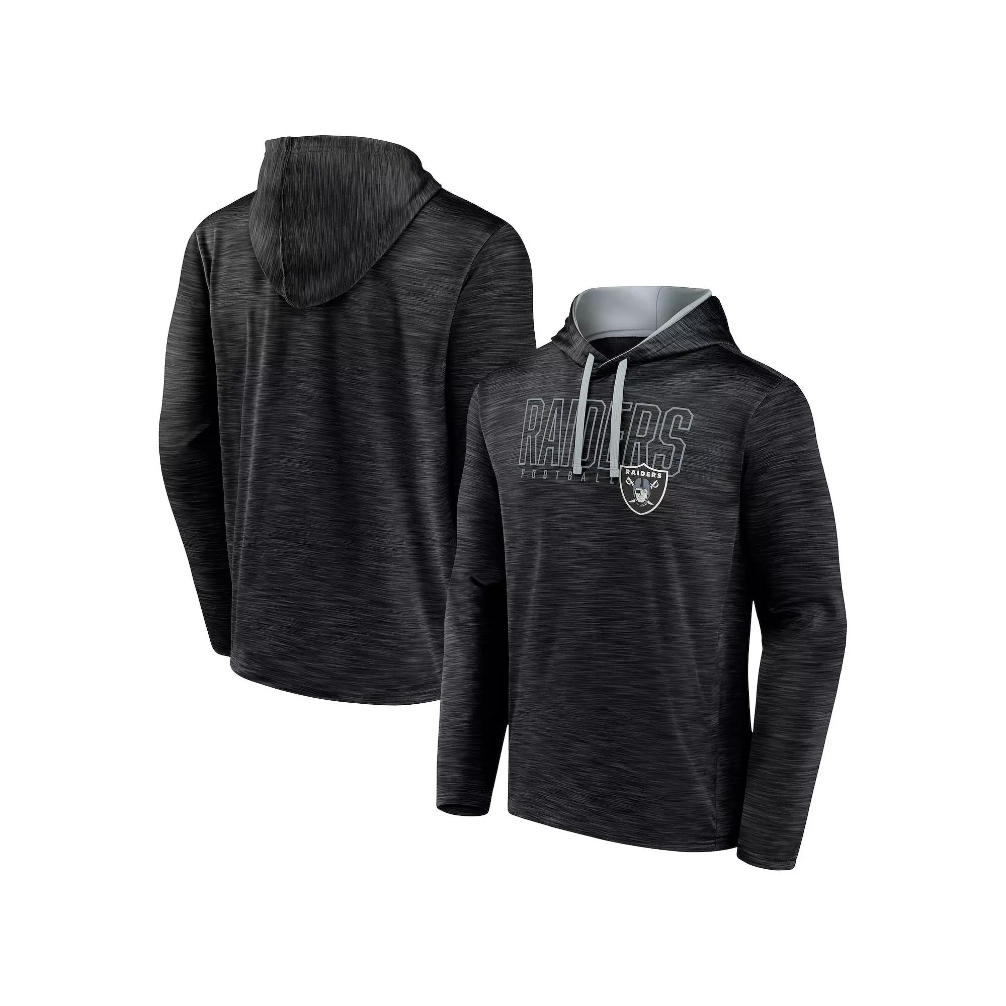Men's Fanatics Branded Heather Black Las Vegas Raiders Hook and Ladder Pullover Hoodie,  Product Image