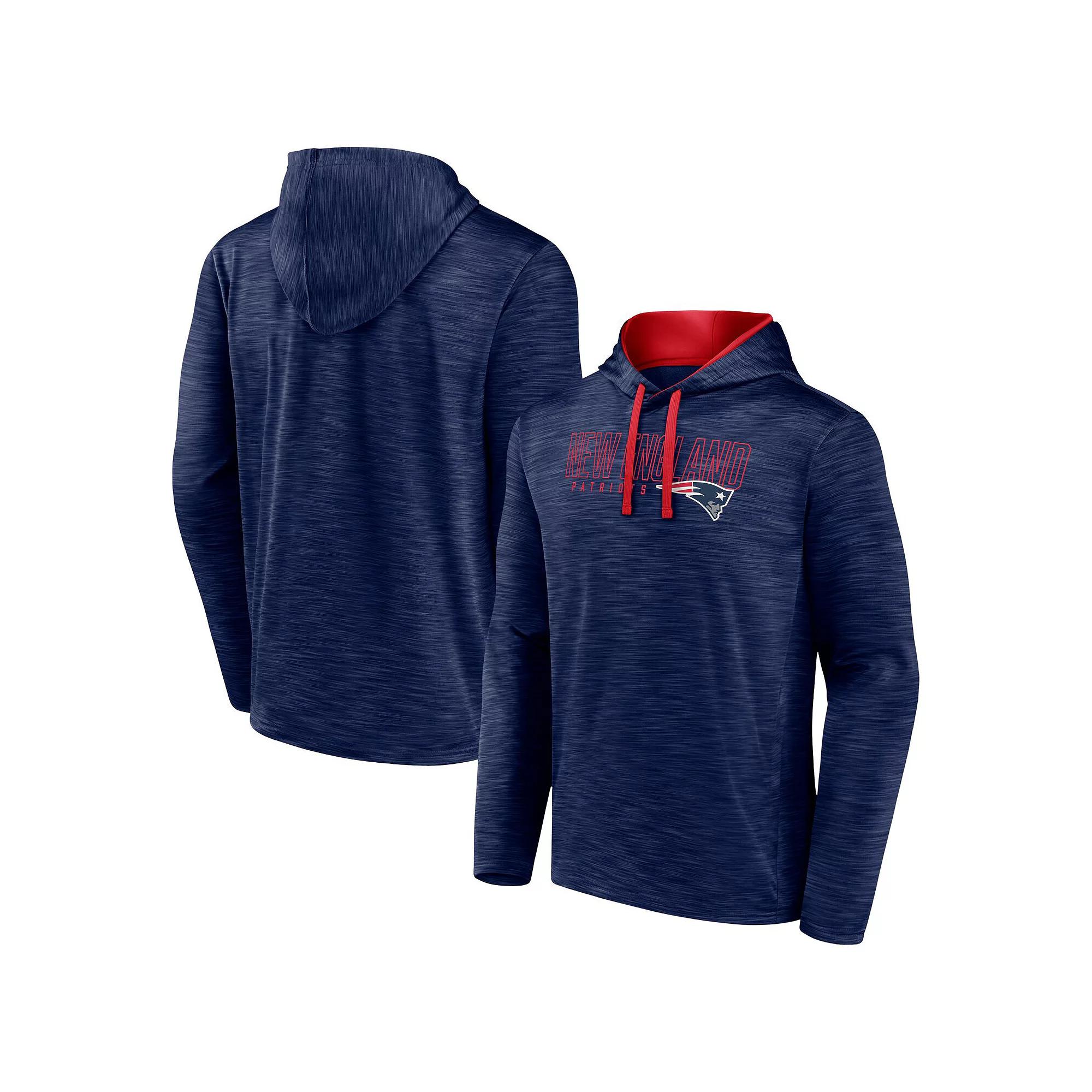 Men's Fanatics Branded Heather Navy New England Patriots Hook and Ladder Pullover Hoodie,  Product Image