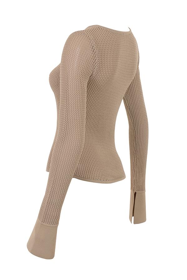 Mariella  taupe knit mini skirt - sale Product Image