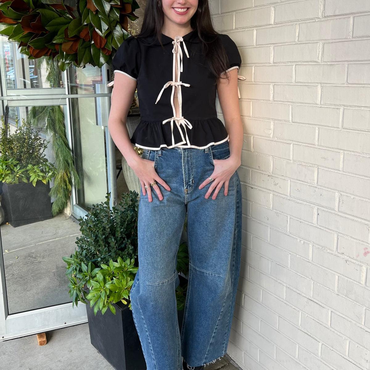 Francis Bow Collared Blouse Product Image