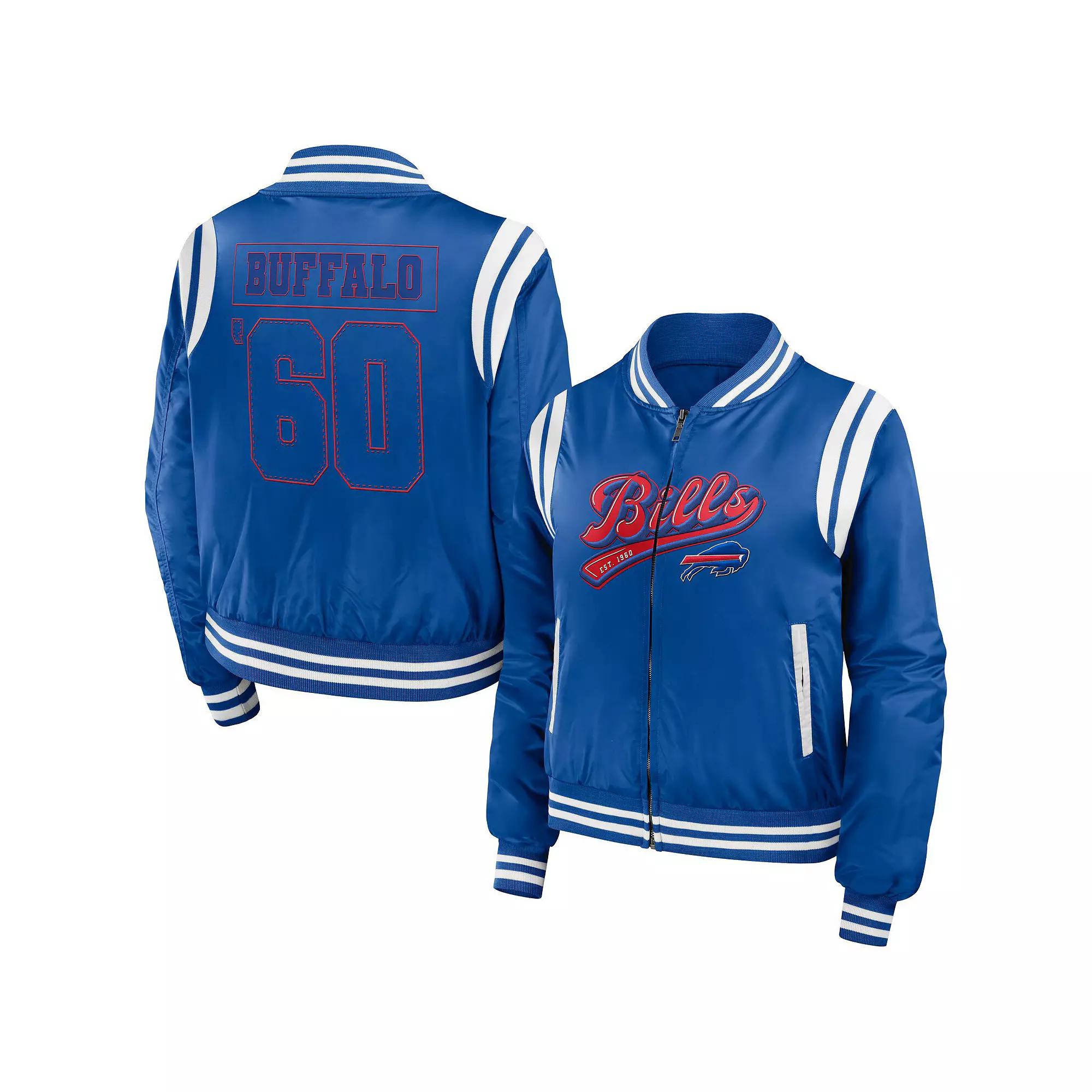 Women's WEAR by Erin Andrews Royal New York Giants Bomber Full-Zip Jacket,  Product Image