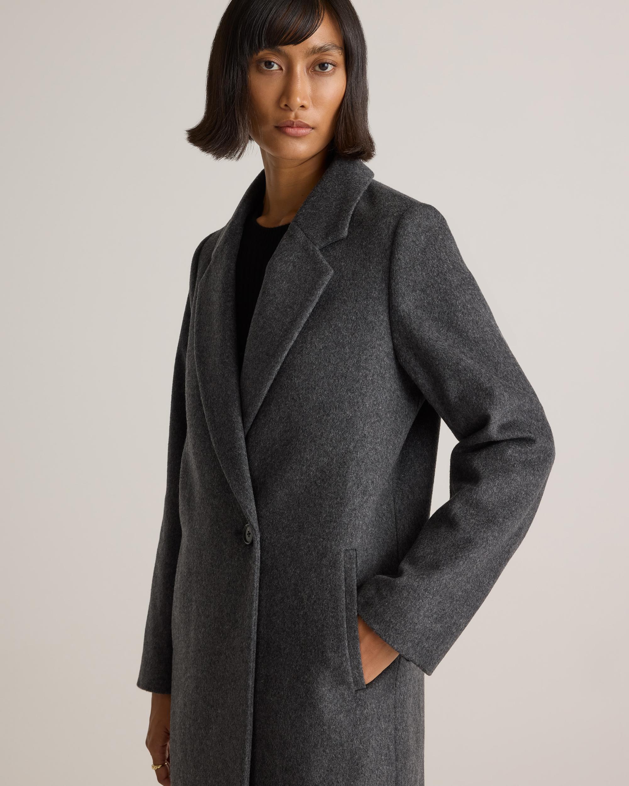 Quince | Women's Italian Wool Classic Single-Breasted Coat Wool/Nylon Product Image