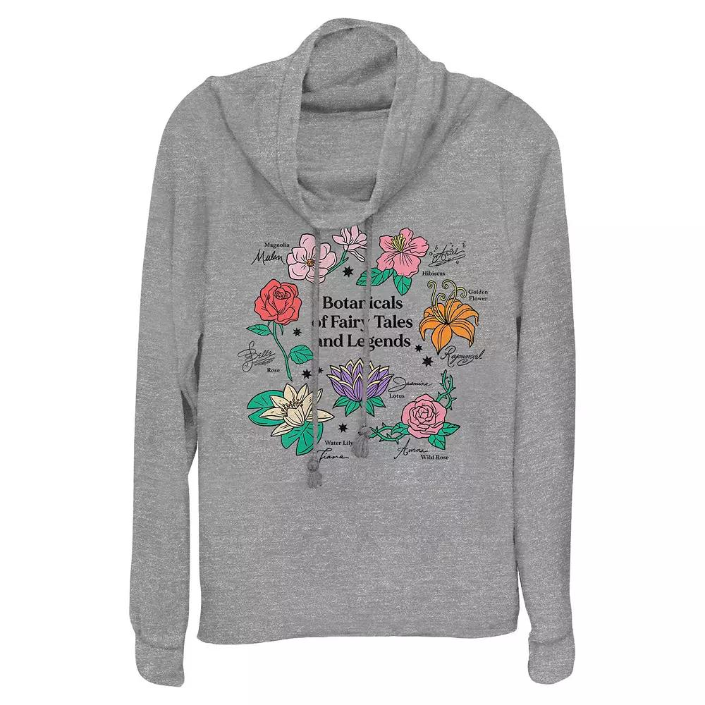 Disney Princess Botanicals Of Fairy Tales And Legends Women's Cowlneck Graphic Lightweight Long Sleeve,  Product Image