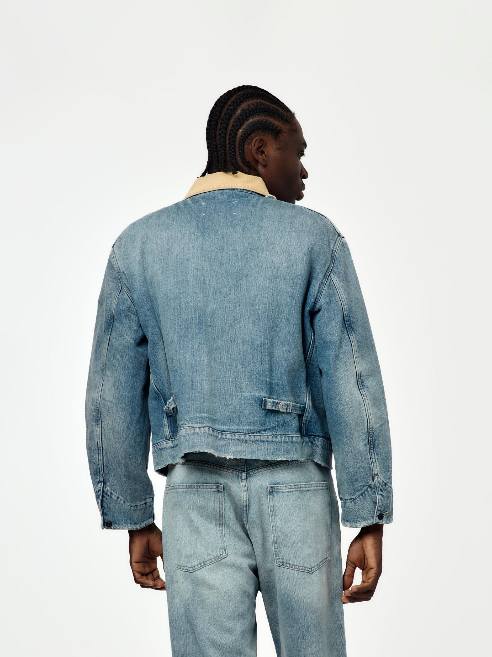 Japanese Denim Sports Jacket (Light Blue) Product Image