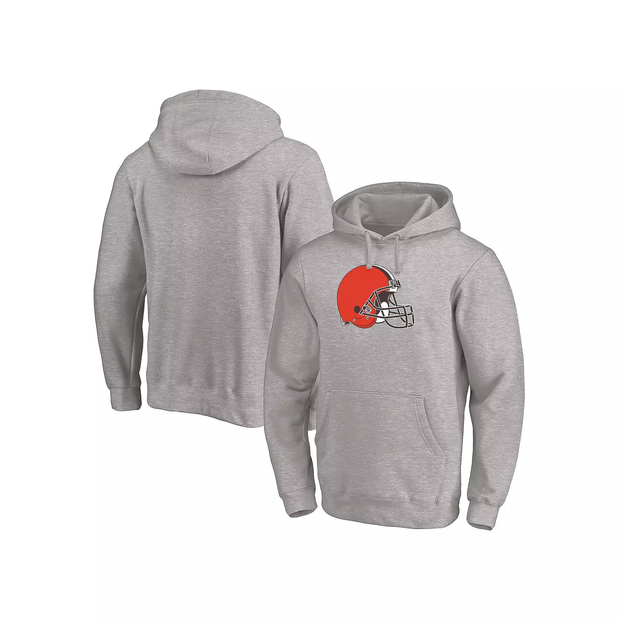 Men's Fanatics Branded Heathered Gray Cleveland Browns Team Big & Tall Primary Logo Pullover Hoodie, Size: 2XB, Grey Product Image