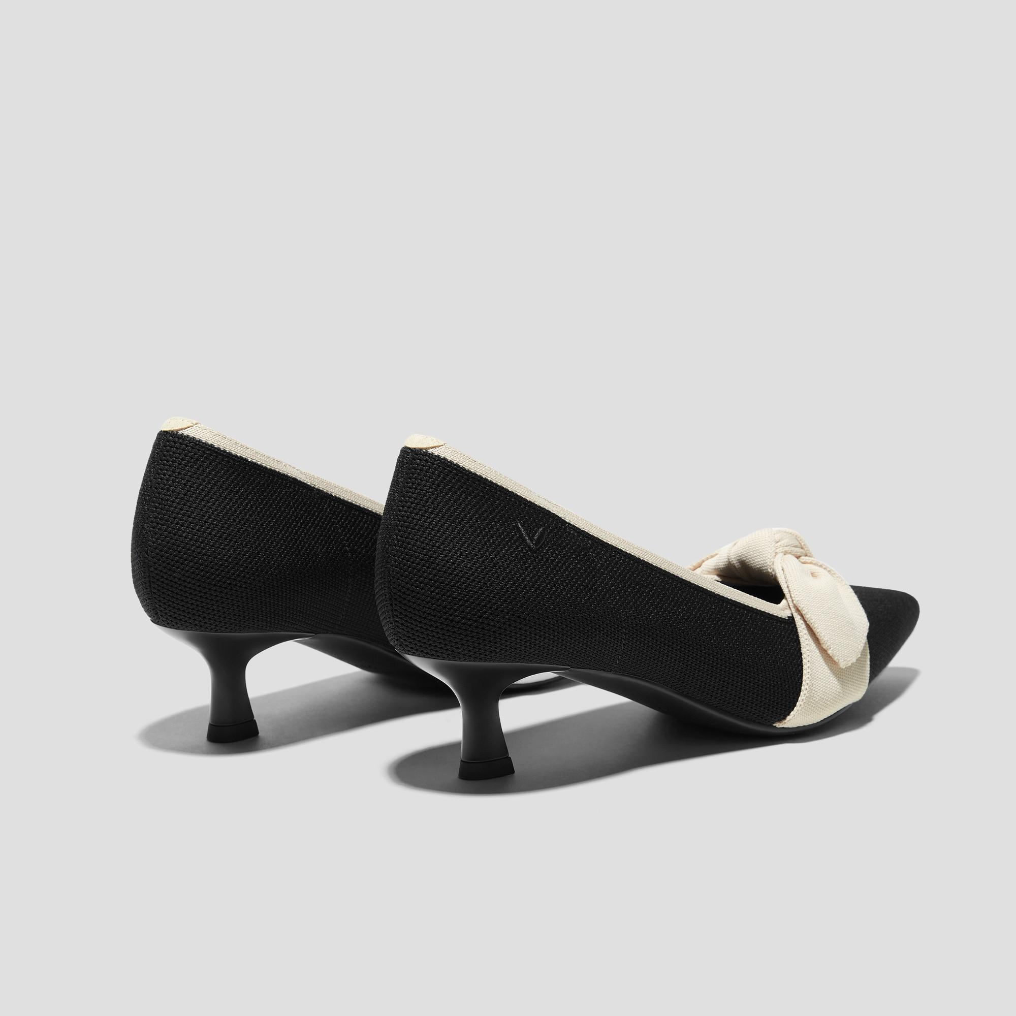 Pointed-Toe Bow Kitten Heels (Sasha) Product Image