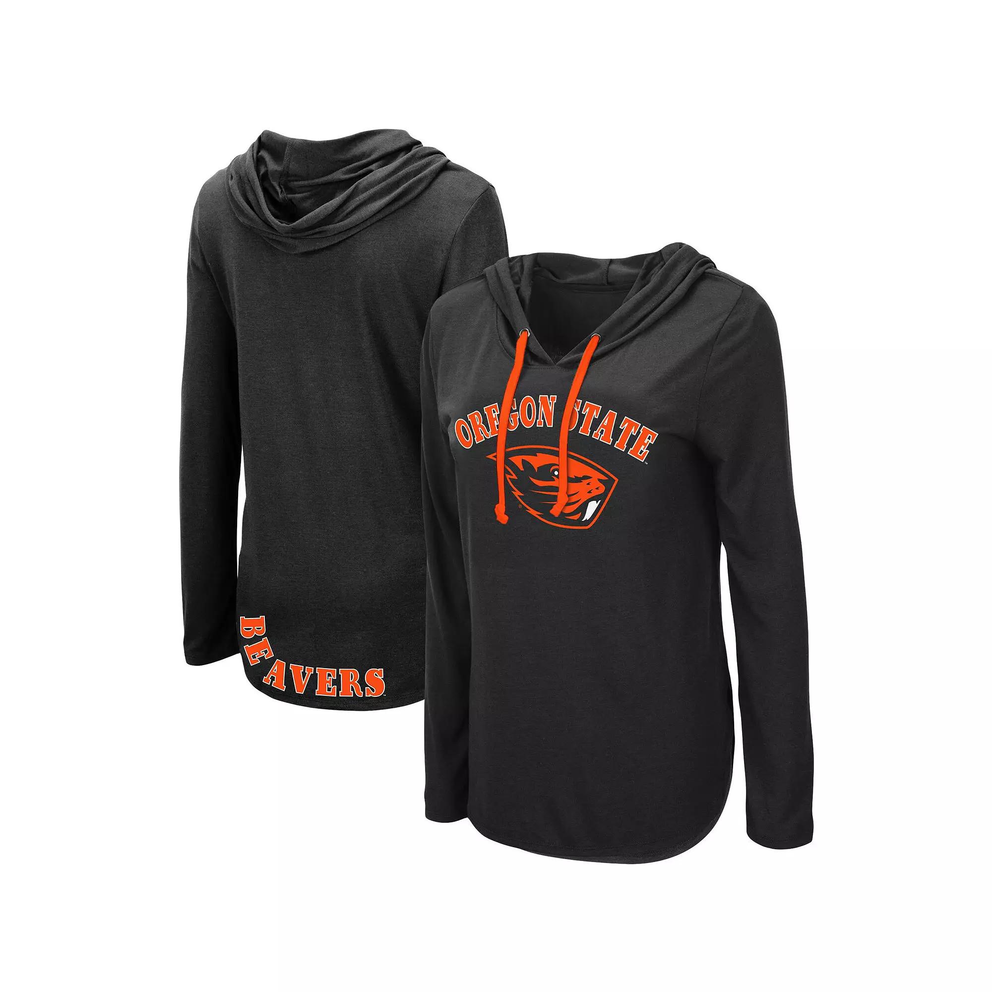 Women's Colosseum Black Oregon State Beavers My Lover Hoodie Long Sleeve T-Shirt,  Product Image