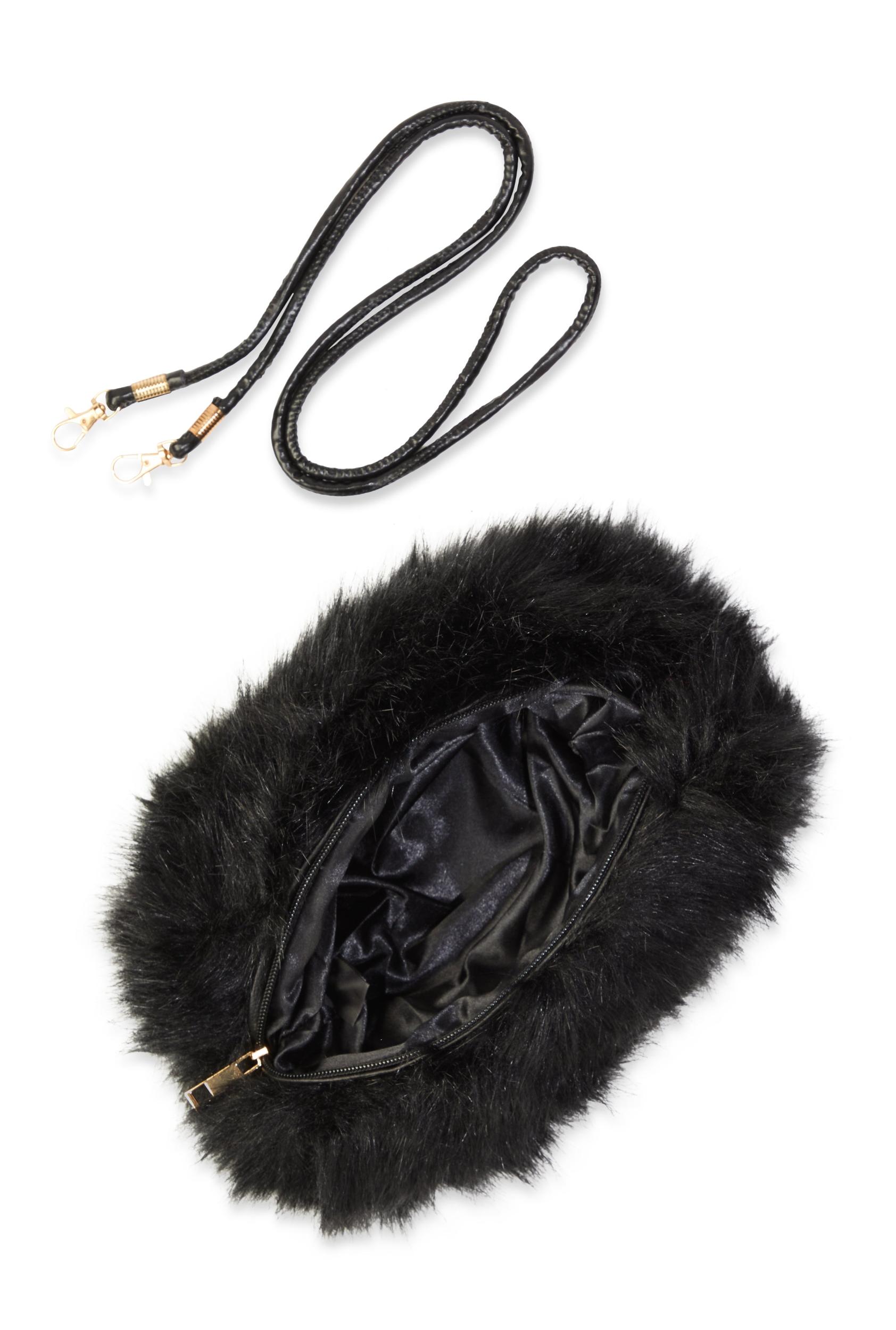 Faux Fur Hand Muff Crossbody Bag Female Product Image