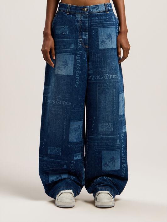 PaxLaTimes Baggy Denim Pants Product Image