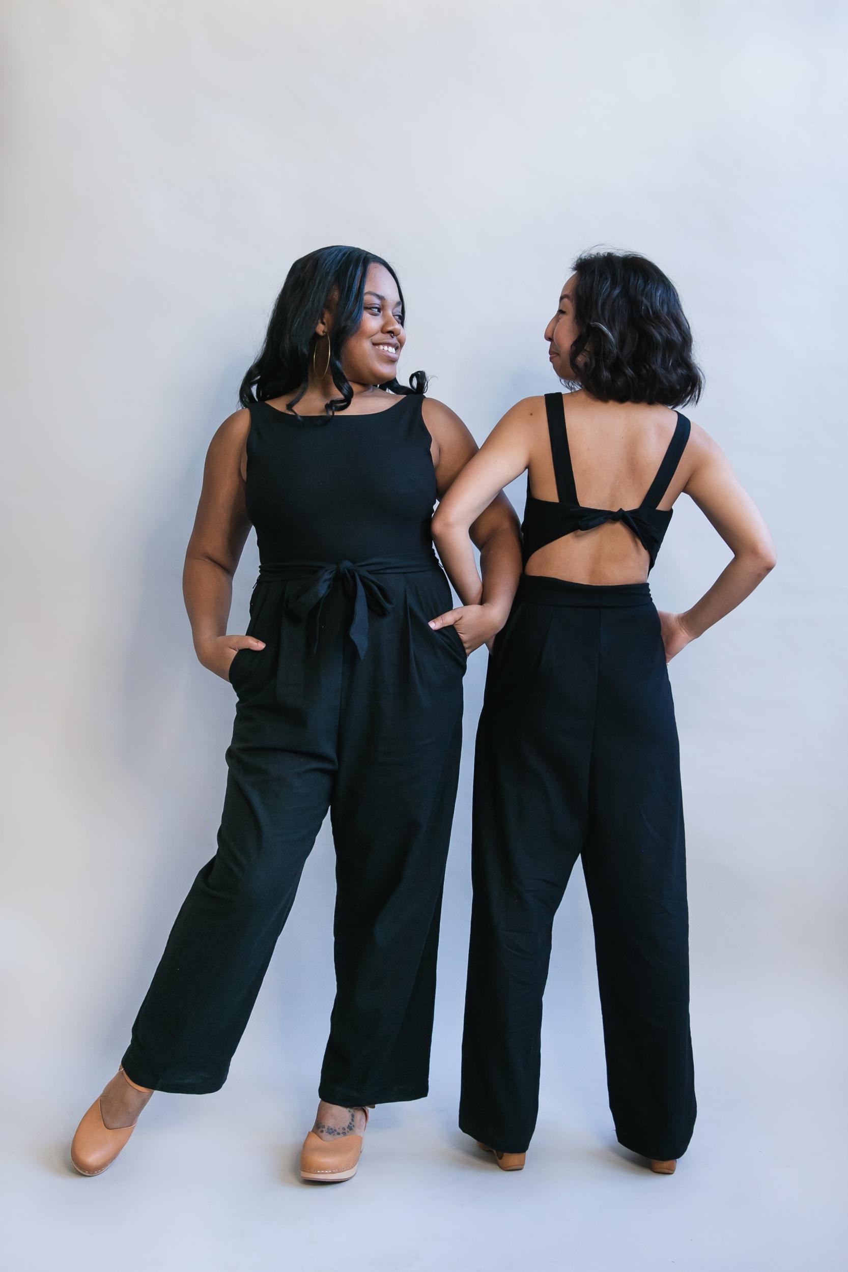 Liberty Jumpsuit in Black Linen Product Image