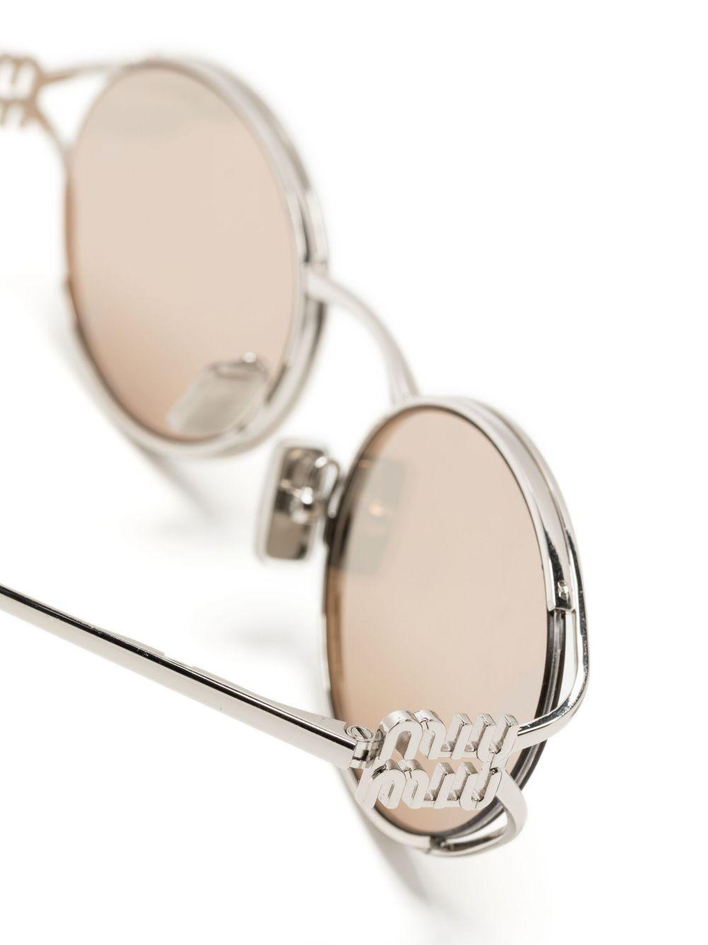oval-frame metal sunglasses Product Image
